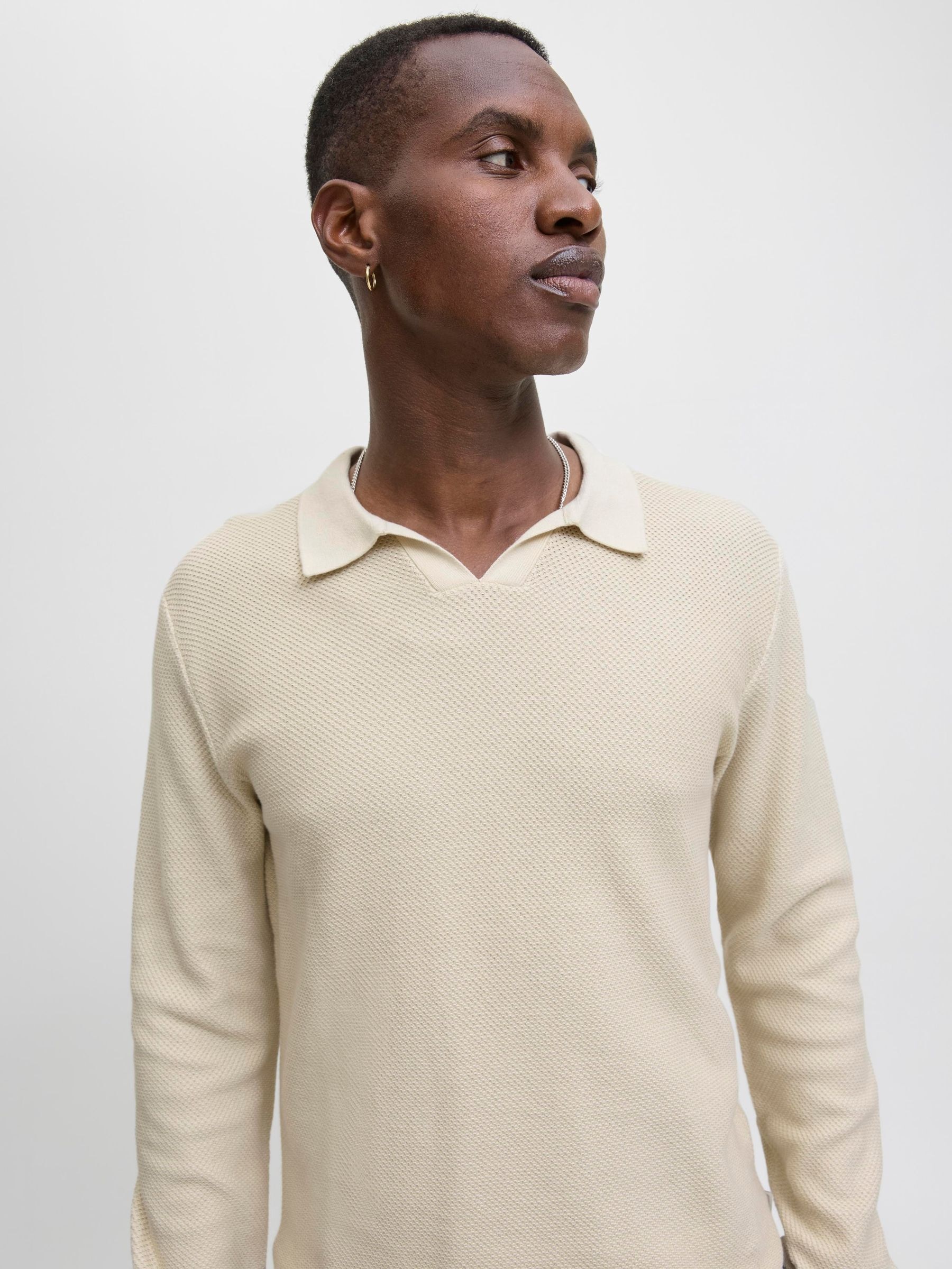 Jack & Jones Polokragenpullover »JPRBLAEASTON KNIT SPLIT NECK LS SN«