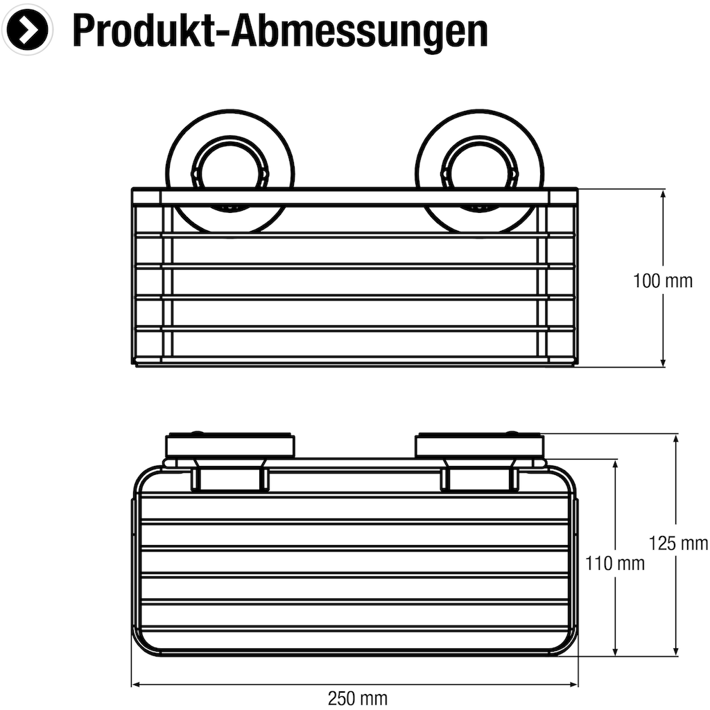 CORNAT Duschregal »3 in 1 - Extra großer & hoher Korb - Zur Wandmontage - Duschablage«