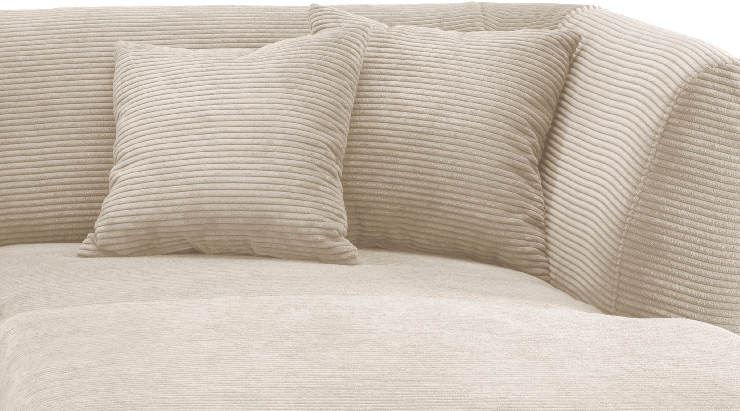INOSIGN Ecksofa »Colori L-Form«, Holzfußfarbe wählbar, inkl. 4x Zierkissen