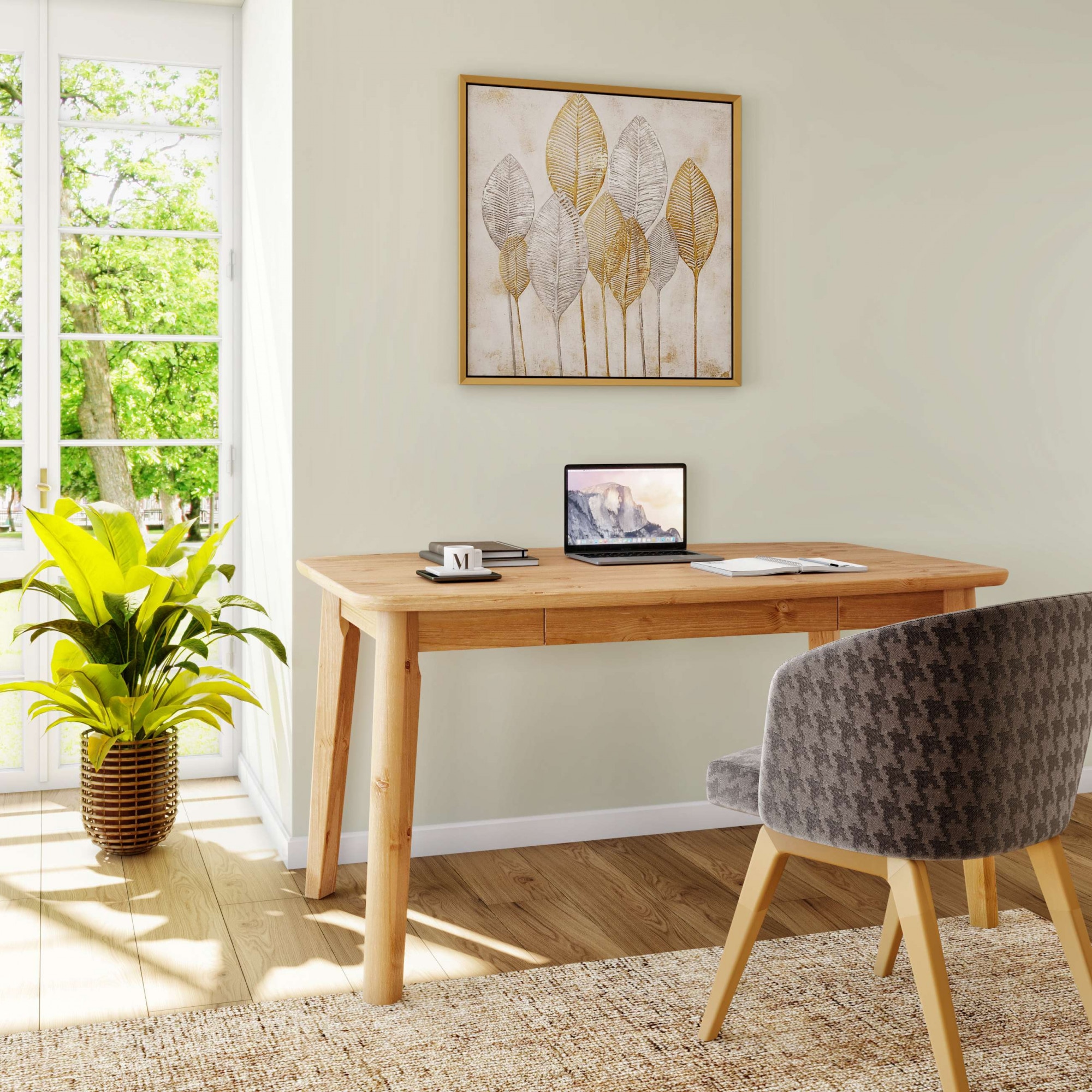 Home affaire Esstisch »Palermo, multifunktionaler Tisch, Arbeitstisch, Schreibtisch«, mit Stauraum, Platte aufklappbar, Home Office Schreibtisch, Massivholz