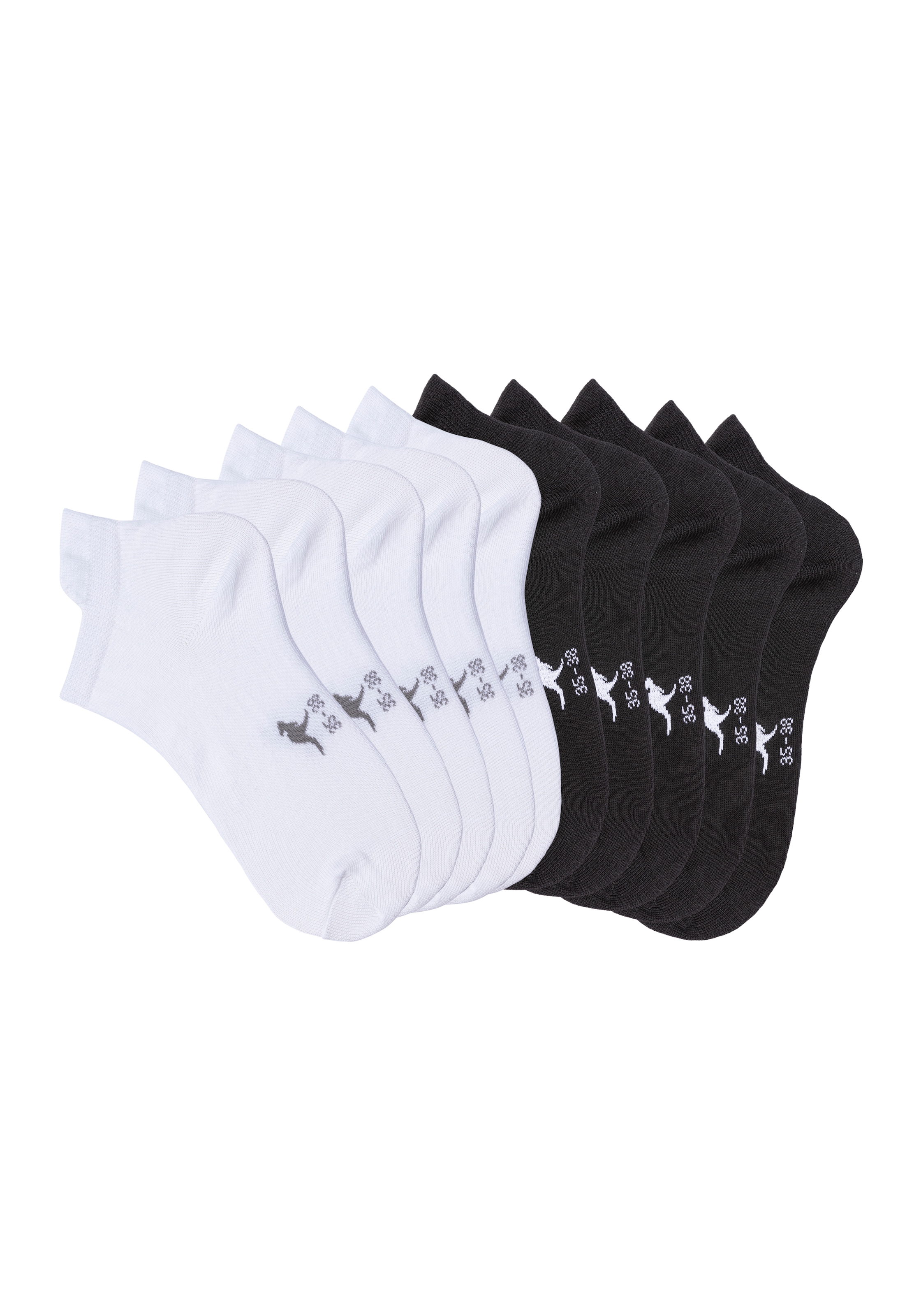 KangaROOS Sneakersocken, (Packung, 10 Paar), mit erhöhtem Bündchen