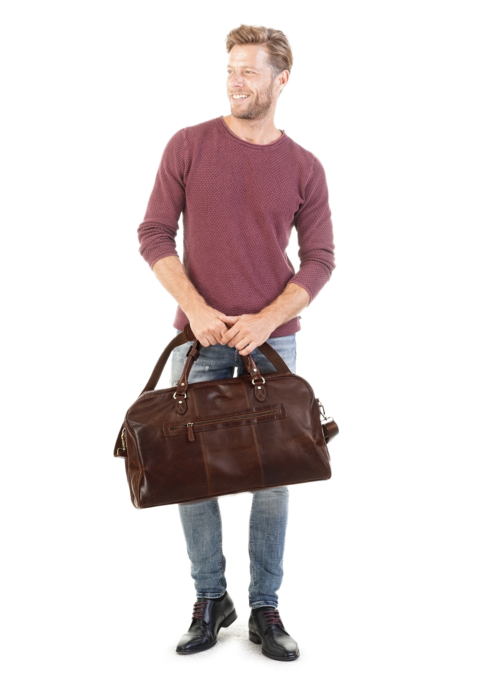 Piké Reisetasche, echt Leder
