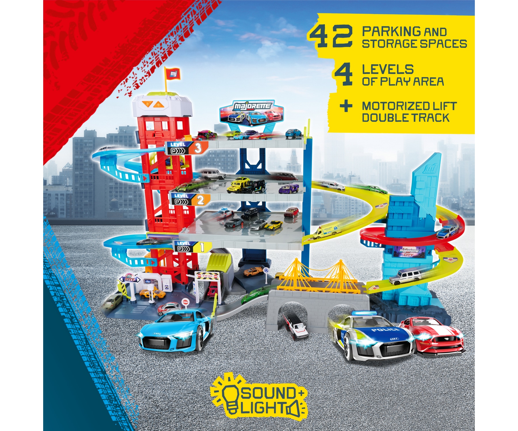 majORETTE Spiel-Parkgarage »Double Track« mit Licht und Sound