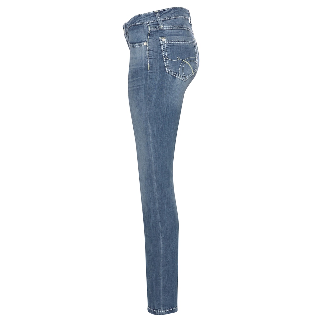 SOCCX Gerade Jeans »Romy«, mit markanten Dekosteppnähten