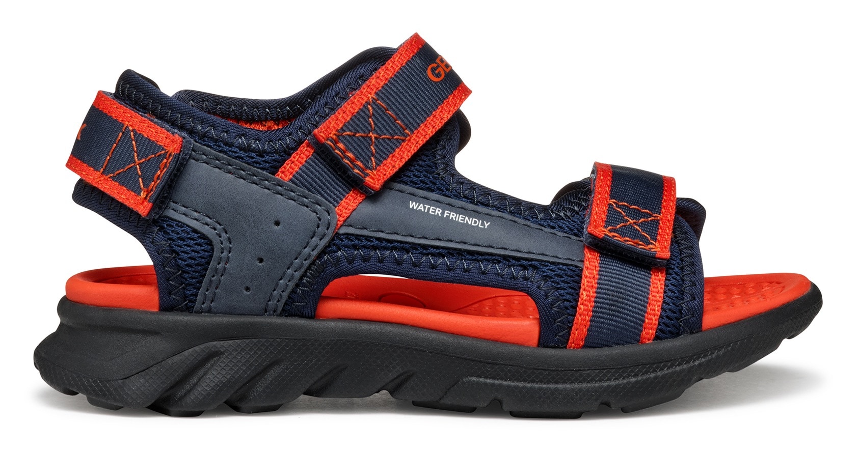 Geox Sandale »J SANDAL AIRADYUM BO«, Trekking Sandale, Sommerschuh, Klettschuh mit farbiger Innensohle