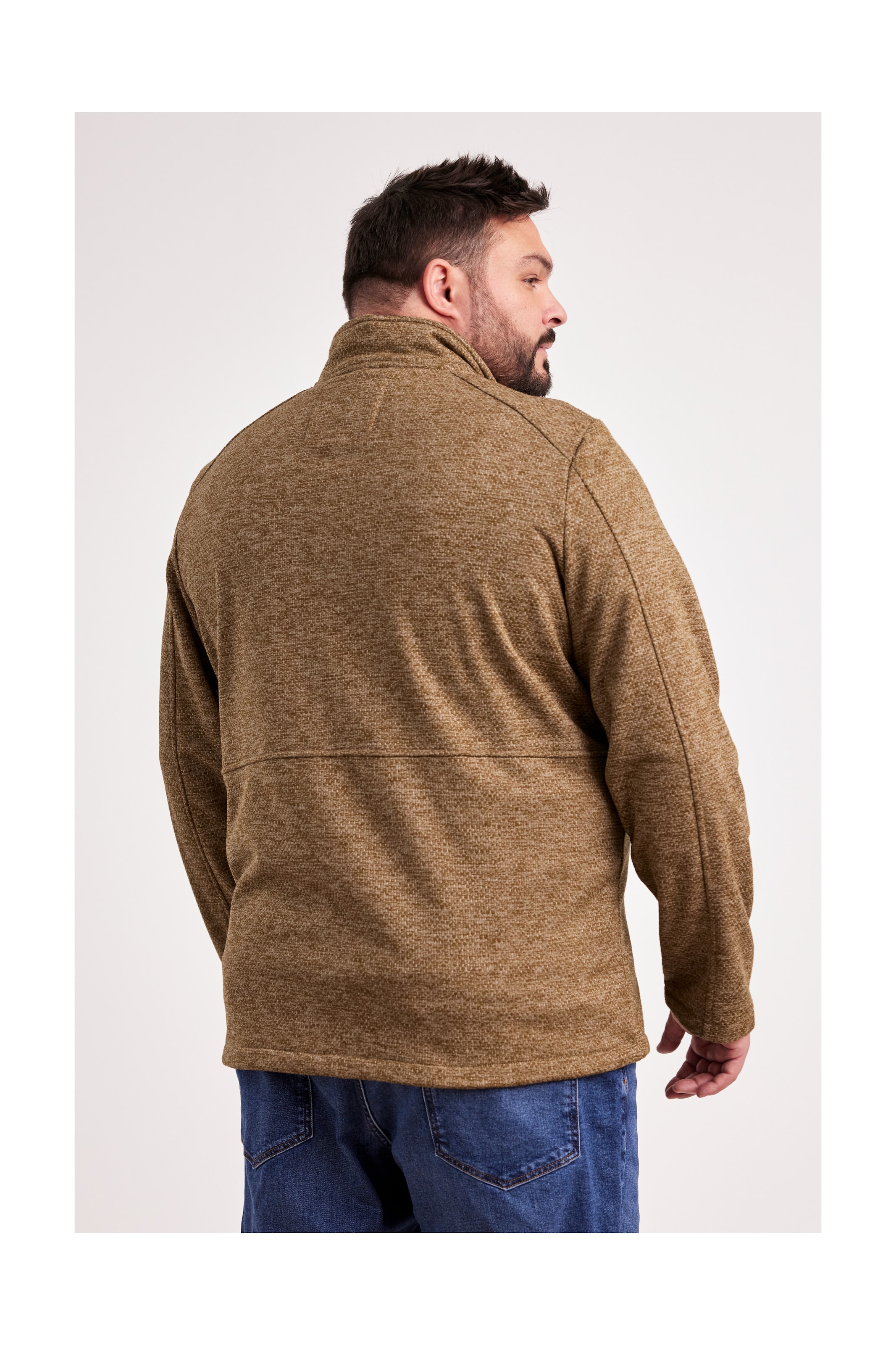 STOY Fleecejacke »STS 6 MN KNTFLC JCKT«, Leichte Strickfleecejacke mit 4-Wege-Stretch und 2-Wege-Reißverschluss
