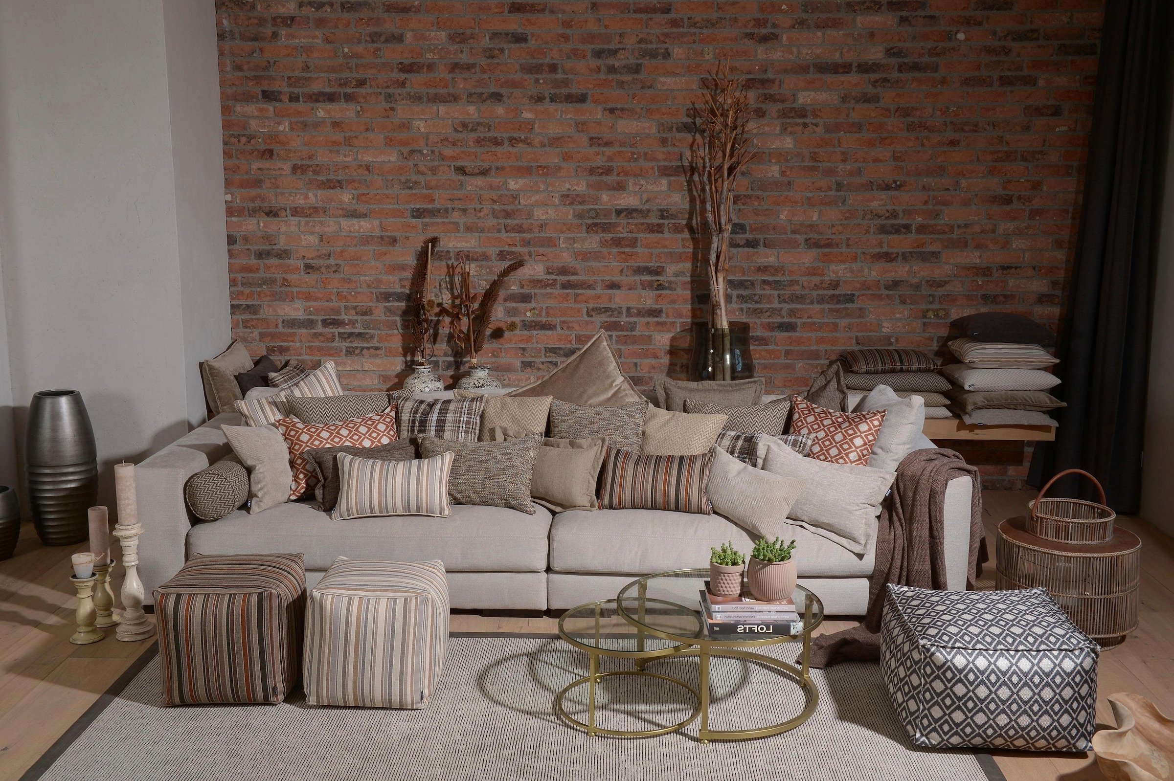 H.O.C.K. Dekokissen »Bizantina« Kissenhülle mit Füllung, 1 Stück, mit umlaufender Biese