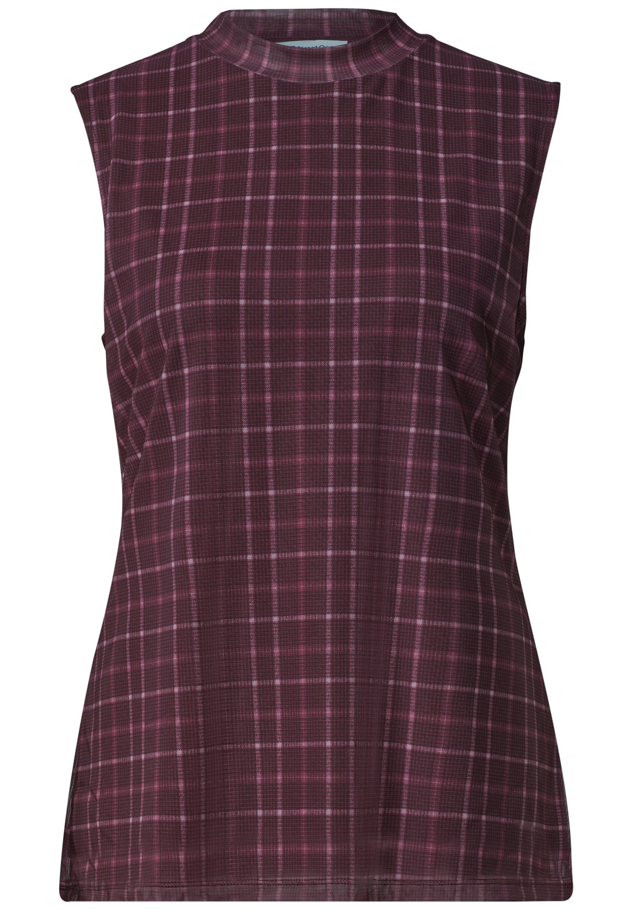STREET ONE Mesh-Top Turtle Neck Sommer-Top aus Mesh mit Print