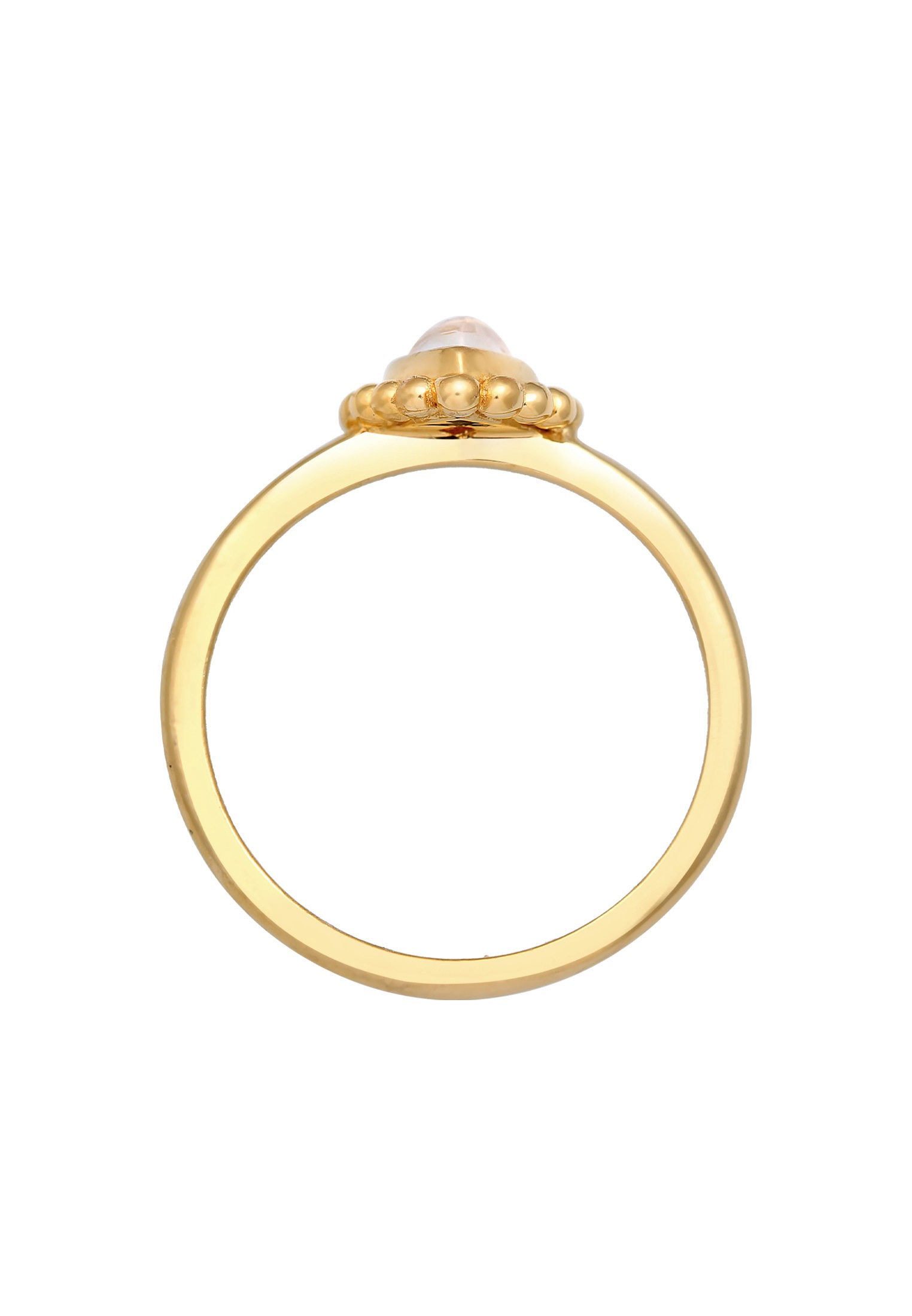 Elli Silberring »Ring Mondstein Tropfen Dots Kugel 925 Silber«