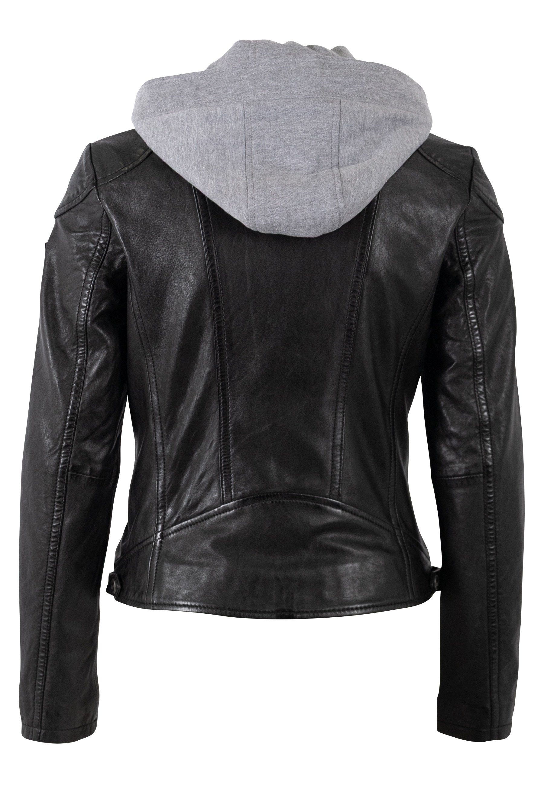 Mauritius Lederjacke »MWAmmy« mit Kapuze mit abnehmbarer Kapuze