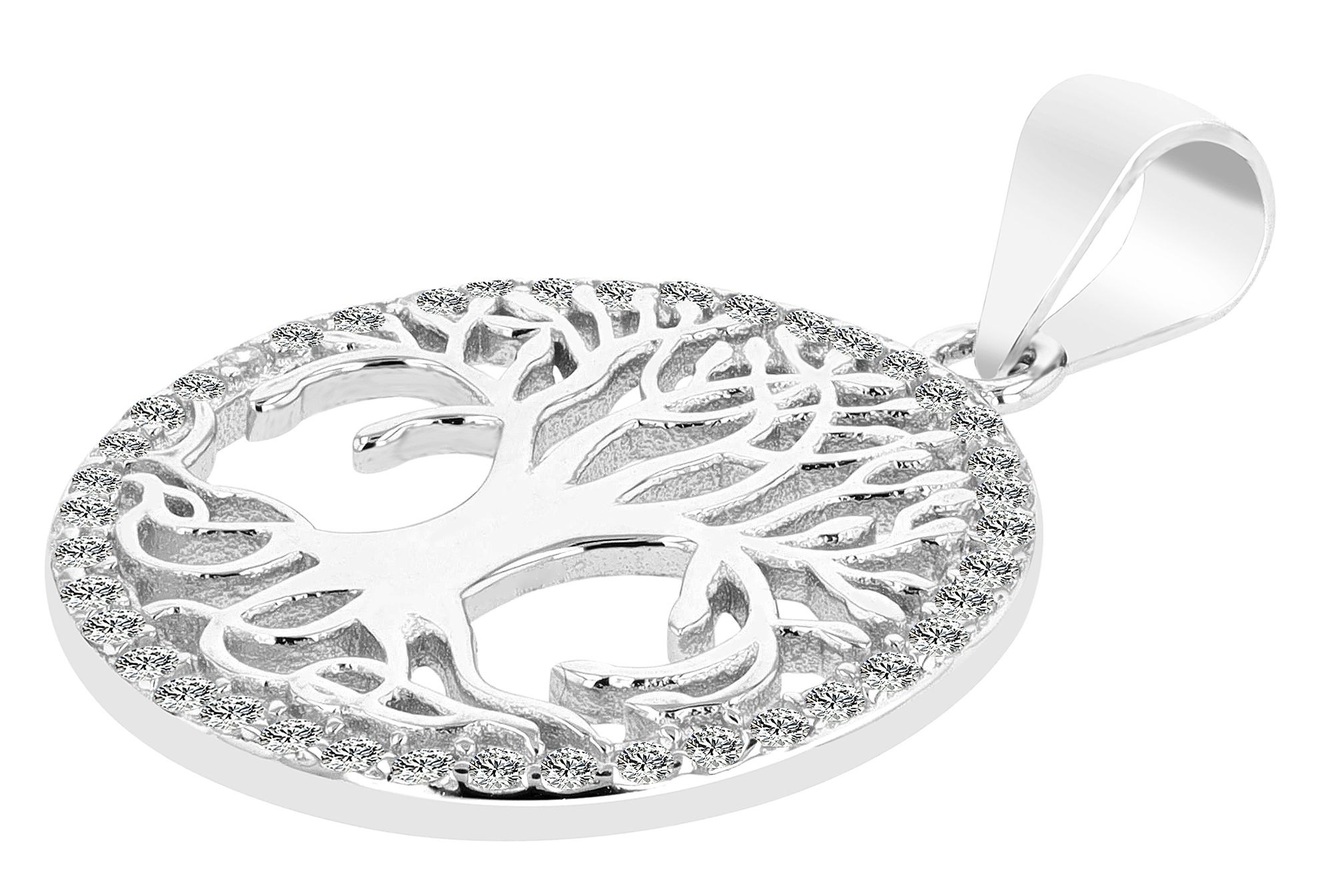 Adelia´s Kettenanhänger »Damen Anhänger ¿ Lebensbaumanhänger aus 925 Silber mit Zirkonia«