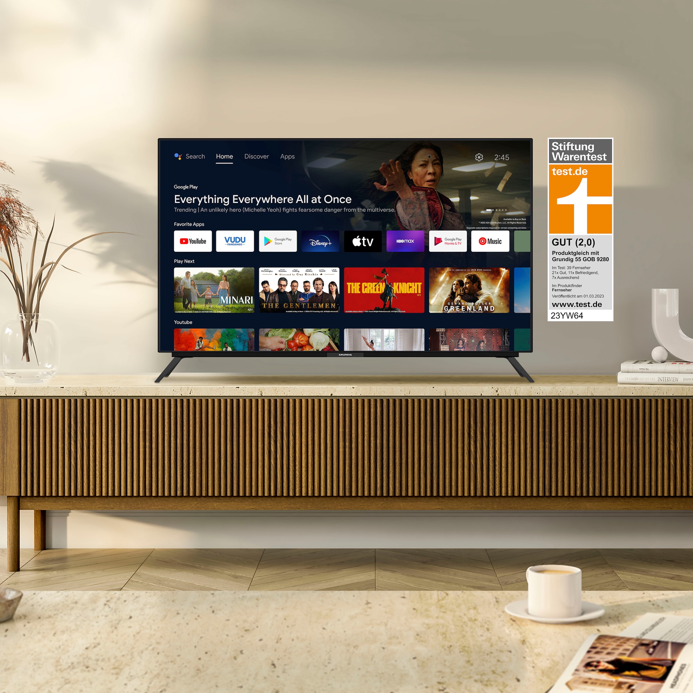 Grundig OLED-Fernseher »65 GOB 9380 AY4T00«, 4K Ultra HD, Android TV-Smart-TV