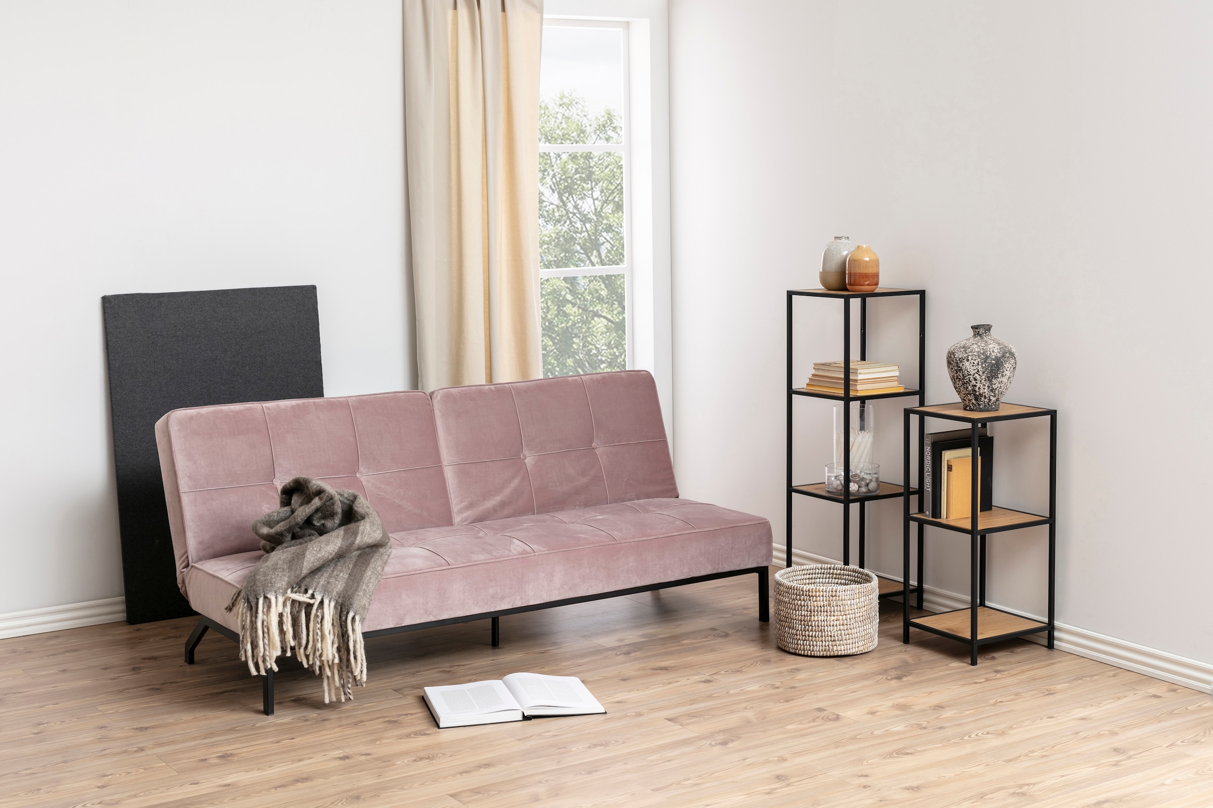 ACTONA GROUP Bücherregal, Metallgestell im Industrie-Look, 3 Einlegeböden, weitere Variationen