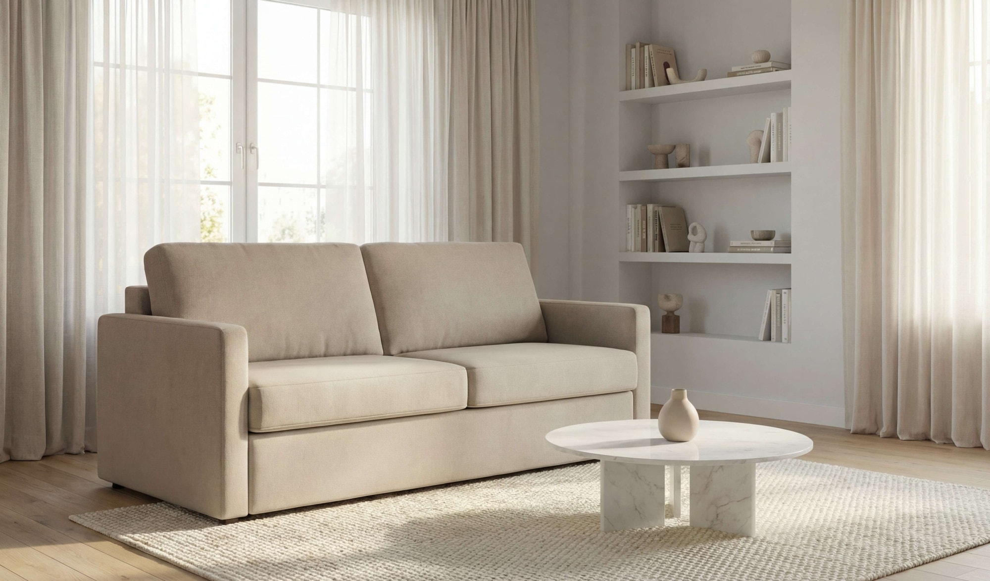 OTTO home Schlafsofa »GOLDPOINT 182cm,  Dauerschläfer, Liegefläche 140/200 cm« 3-Sitzer mit Dauerschläfer-Funktion, Bonell-Federkernmatratze