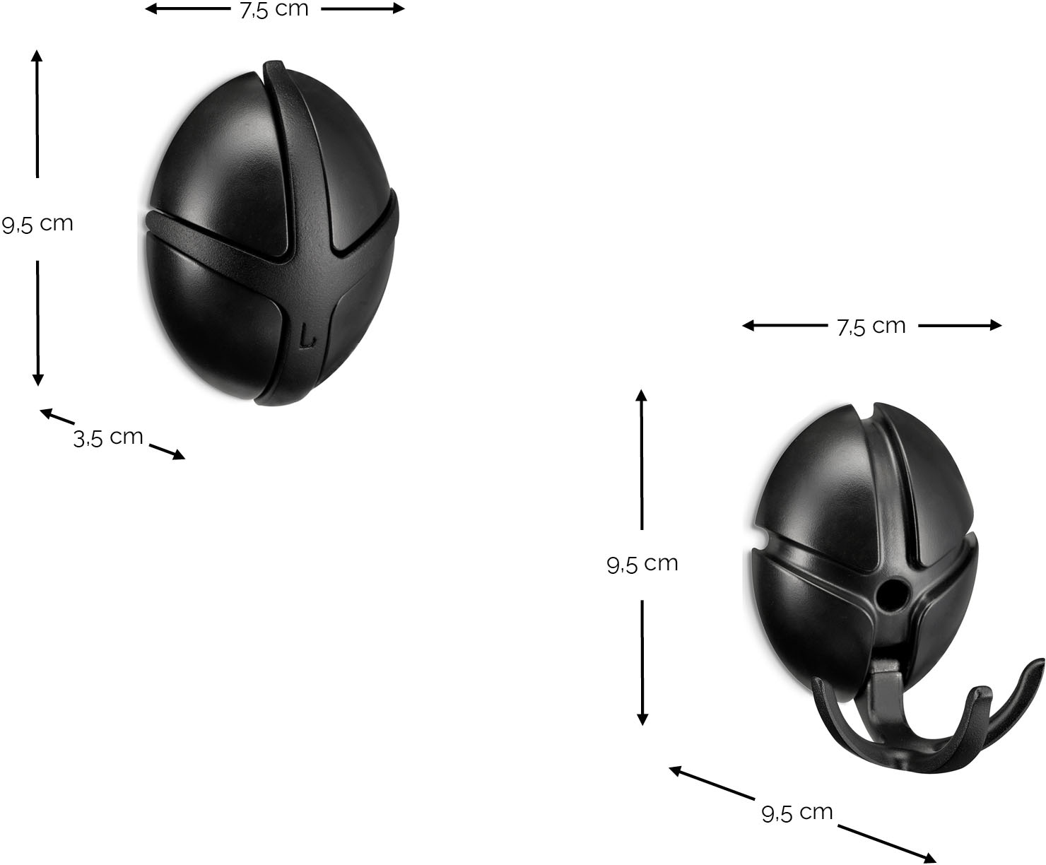 Spinder Design Garderobenhaken »TICK« Design-Garderobe aus recyceltem ABS und mit klappbaren Haken