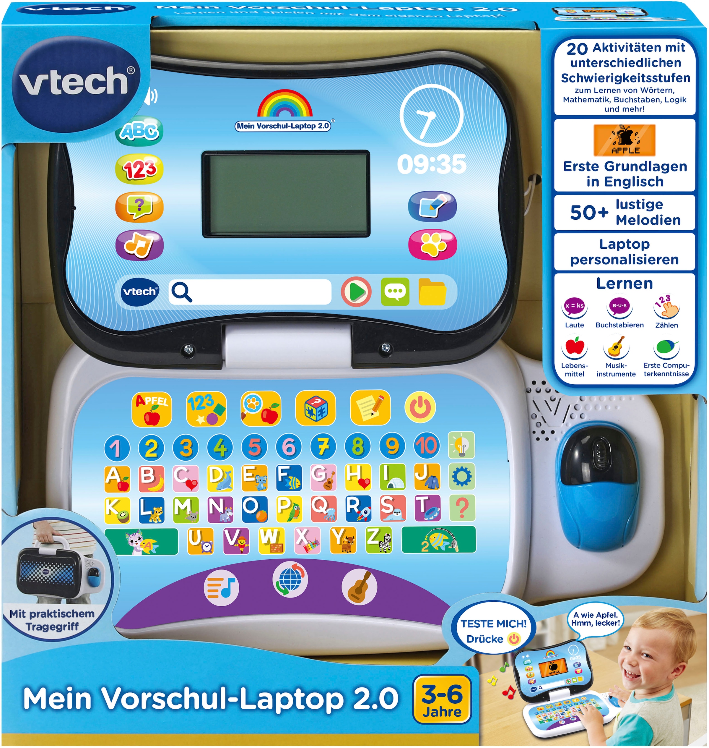 Vtech® Kindercomputer »Mein Vorschul-Laptop 2.0, bunt«