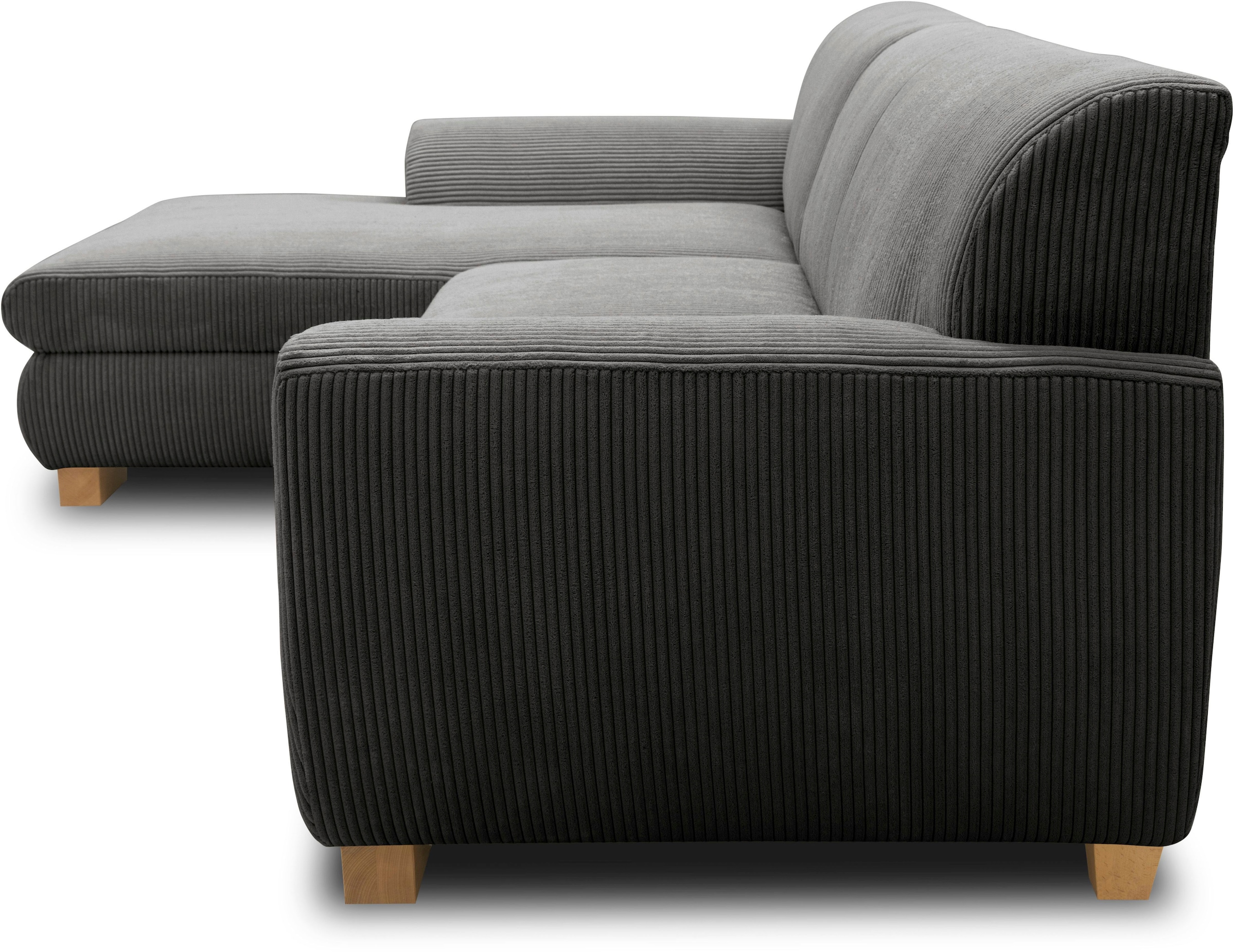 Home affaire Ecksofa »Nika zeitlos und elegant, L-Form«, wahlweise mit Bettfunktion, auch in Cord