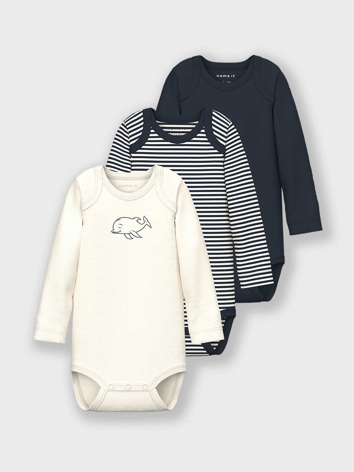 Name It Body »NBNBODY 3P LS Y/D CORE 2 NOOS« Packung in blau, Größe N-Gr