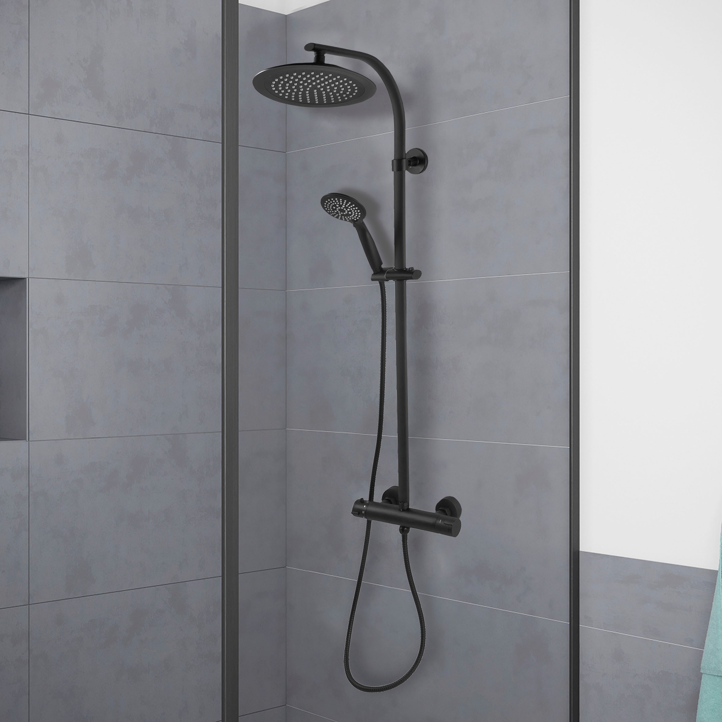 CORNAT Badarmatur »Dusch-Komplettsystem "Noir Style"«