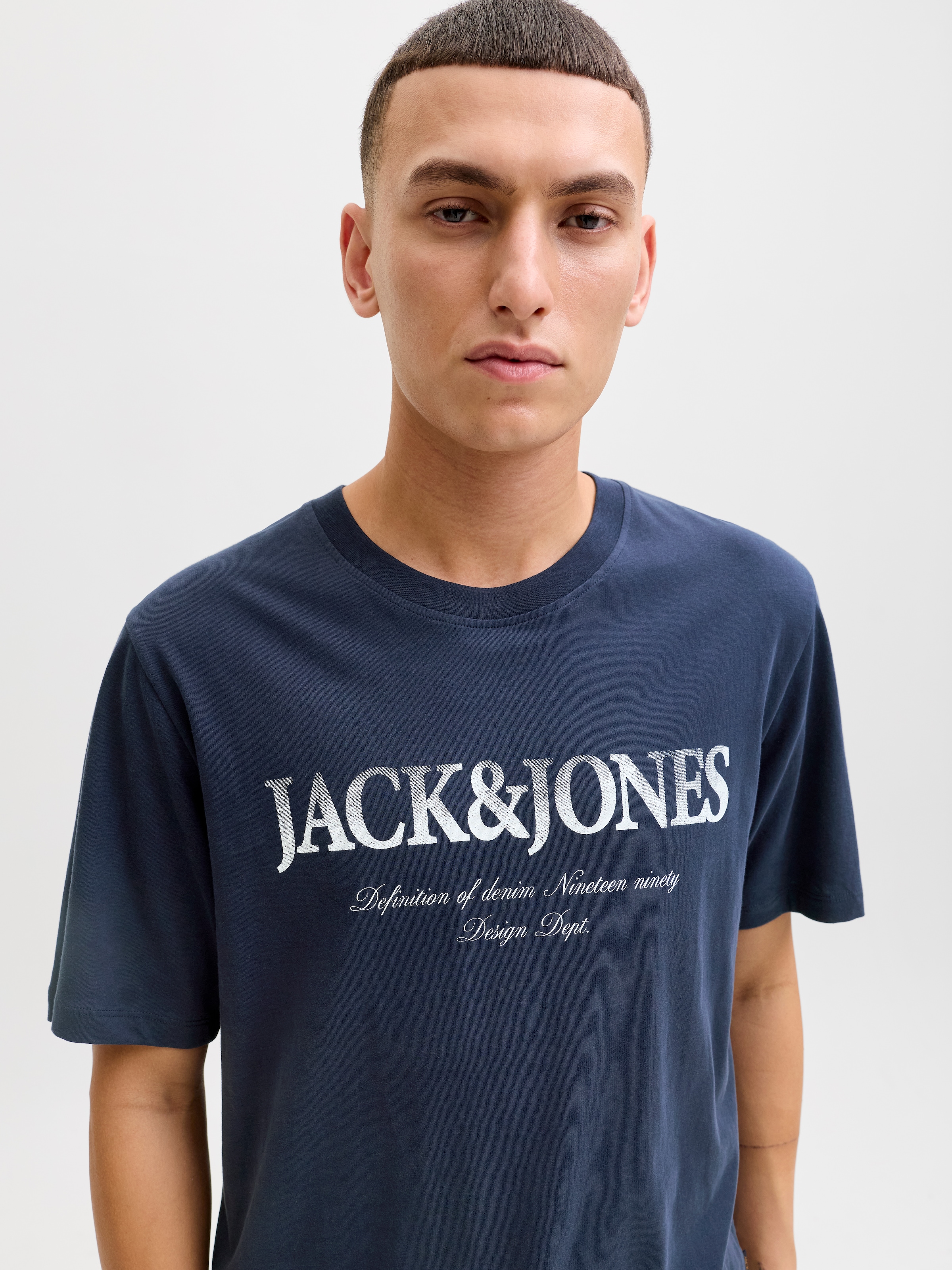 Jack & Jones Rundhalsshirt »JJDEVIN DAYTONA PRINT TEE SS CREW NECK«
