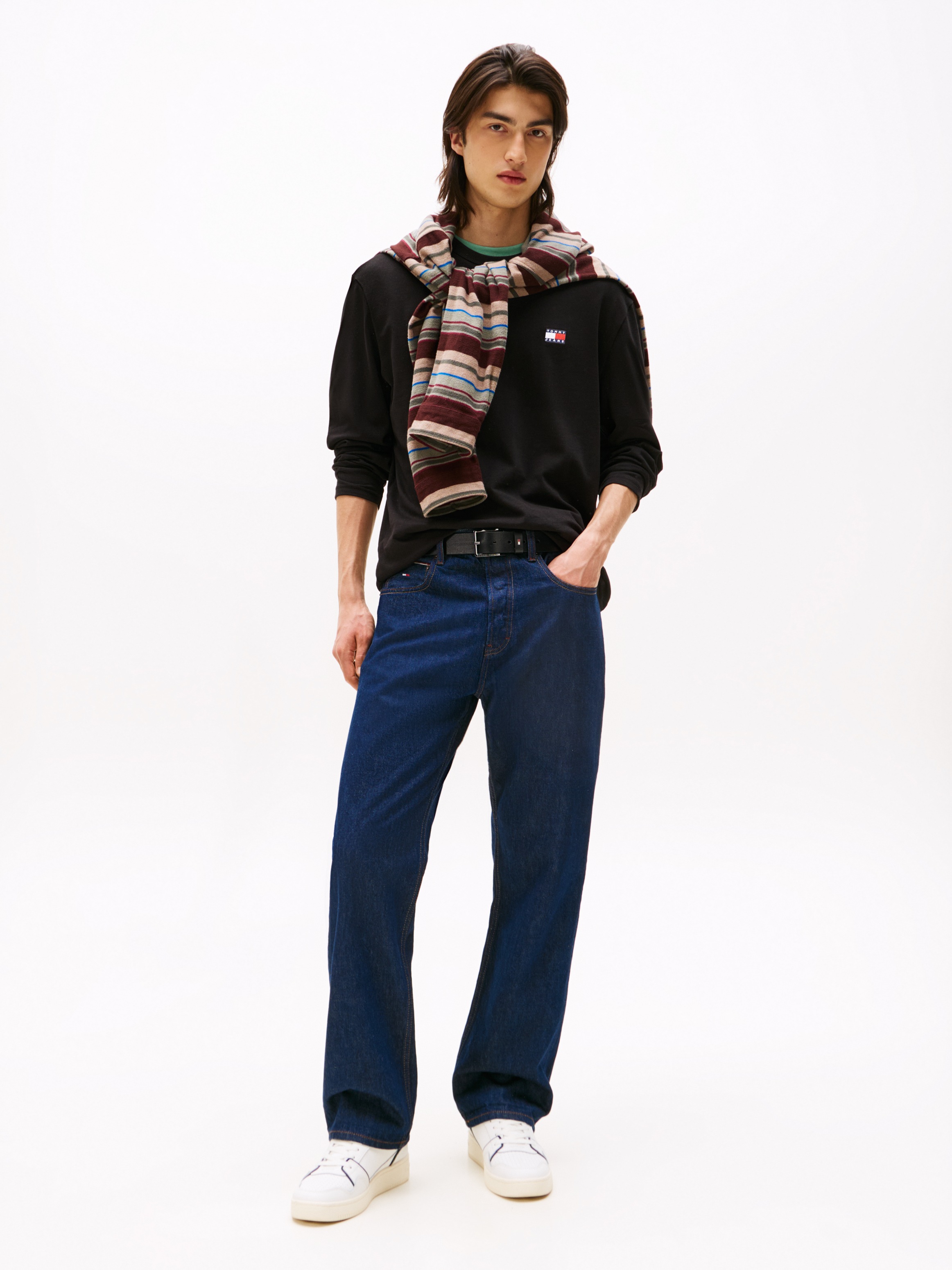Tommy Jeans Langarmshirt »TJM REG BADGE TEE LS EXT«