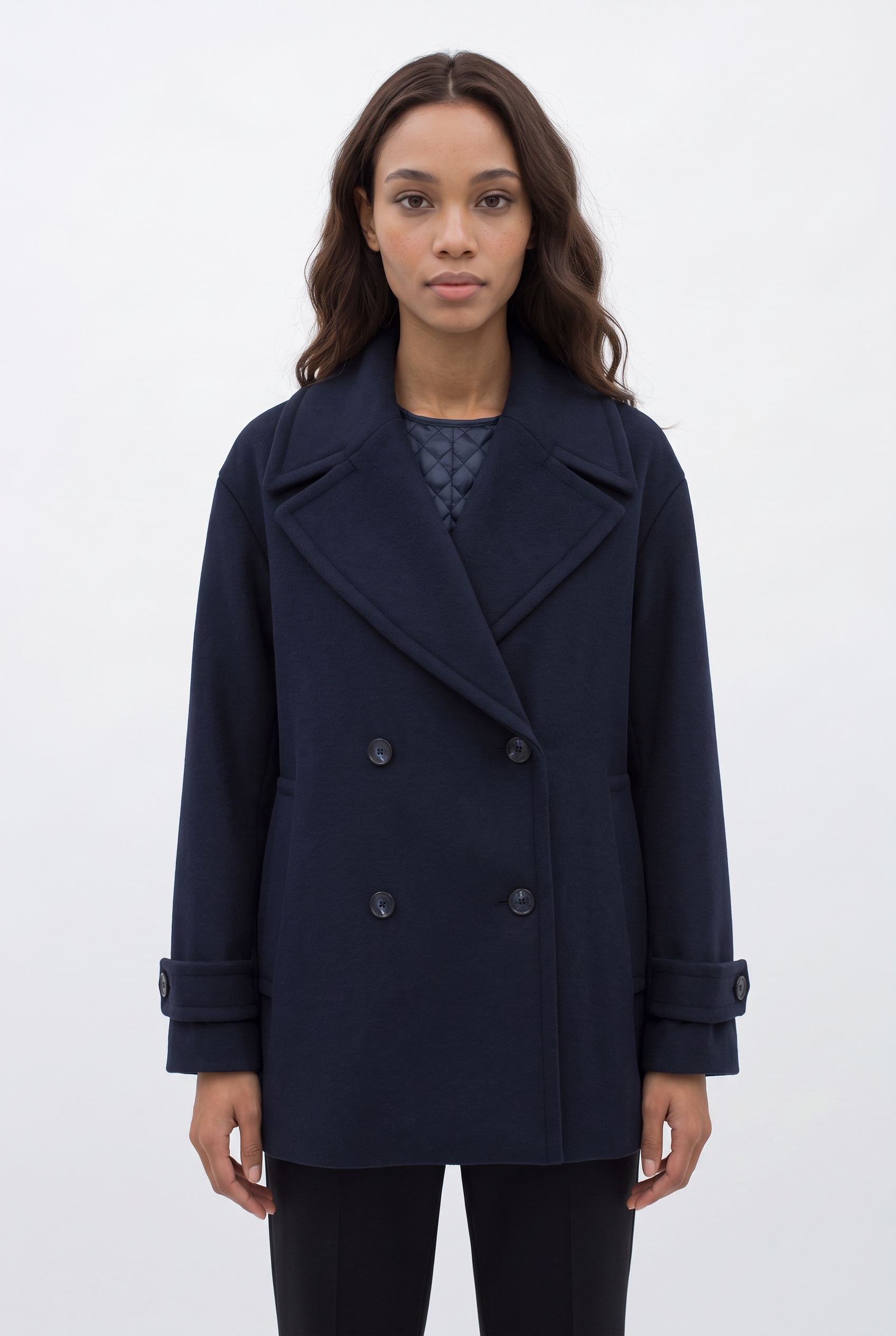 BOSS ORANGE Kurzmantel »Cisabena Premium Damenmode« mit Wollanteil, Relaxed Fit