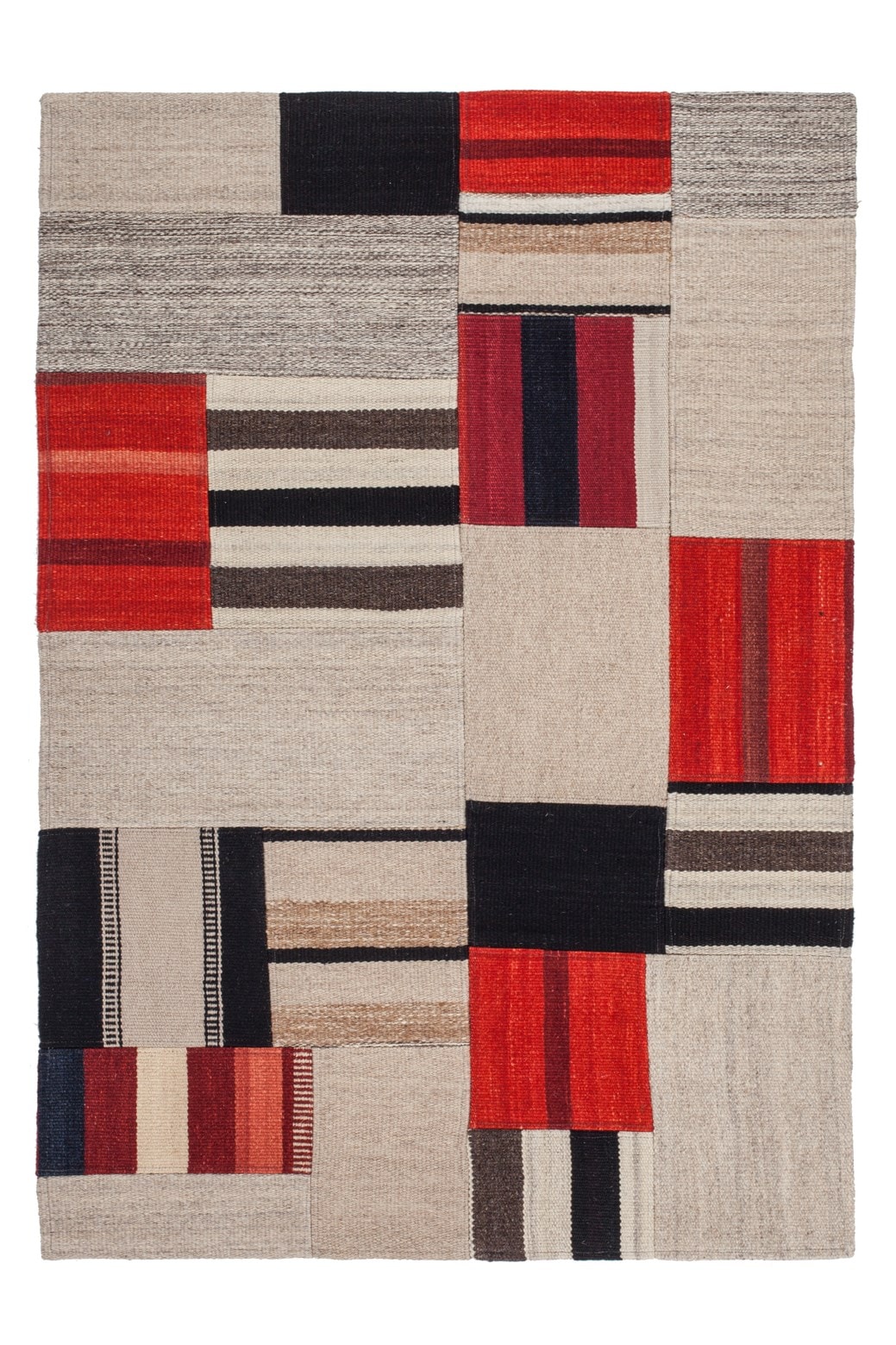 Kayoom Teppich »Radical 240«, rechteckig, 15 mm Höhe, Handgewebter Jacquard-Kilim, hochwertige Materialmischung