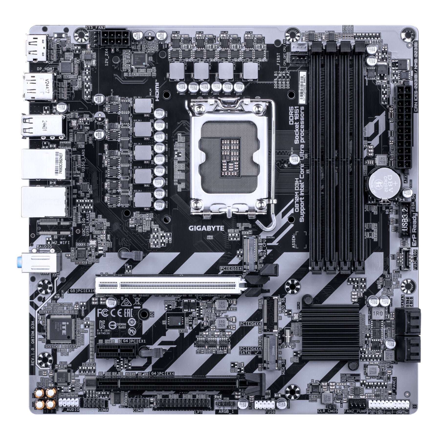 Gigabyte Mainboard »Q870M D3H Mainboard - Intel Core Ultra«