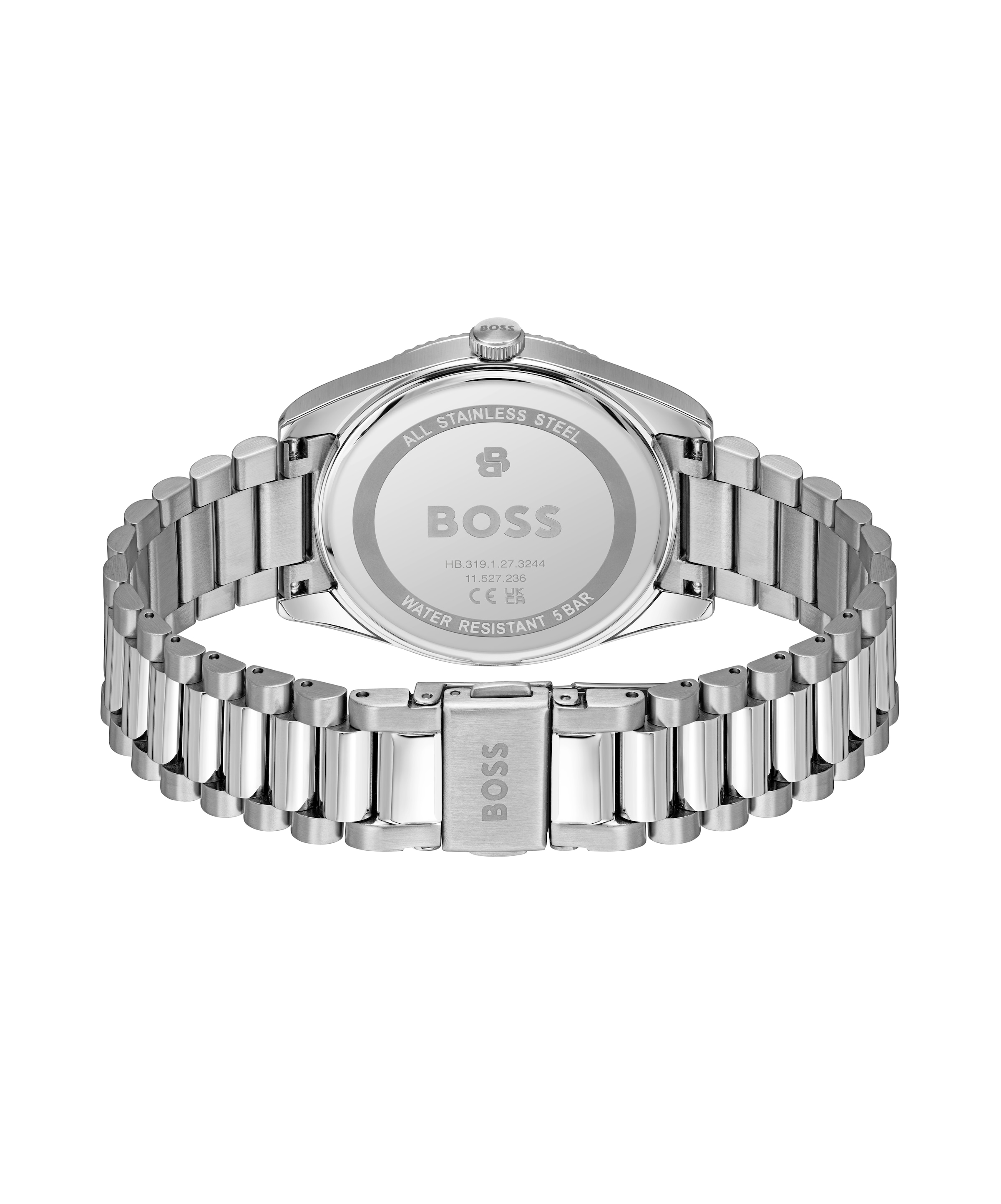 BOSS Quarzuhr »CHESWICK« Armbanduhr, Herrenuhr, Edelstahlarmband, analog, Tag