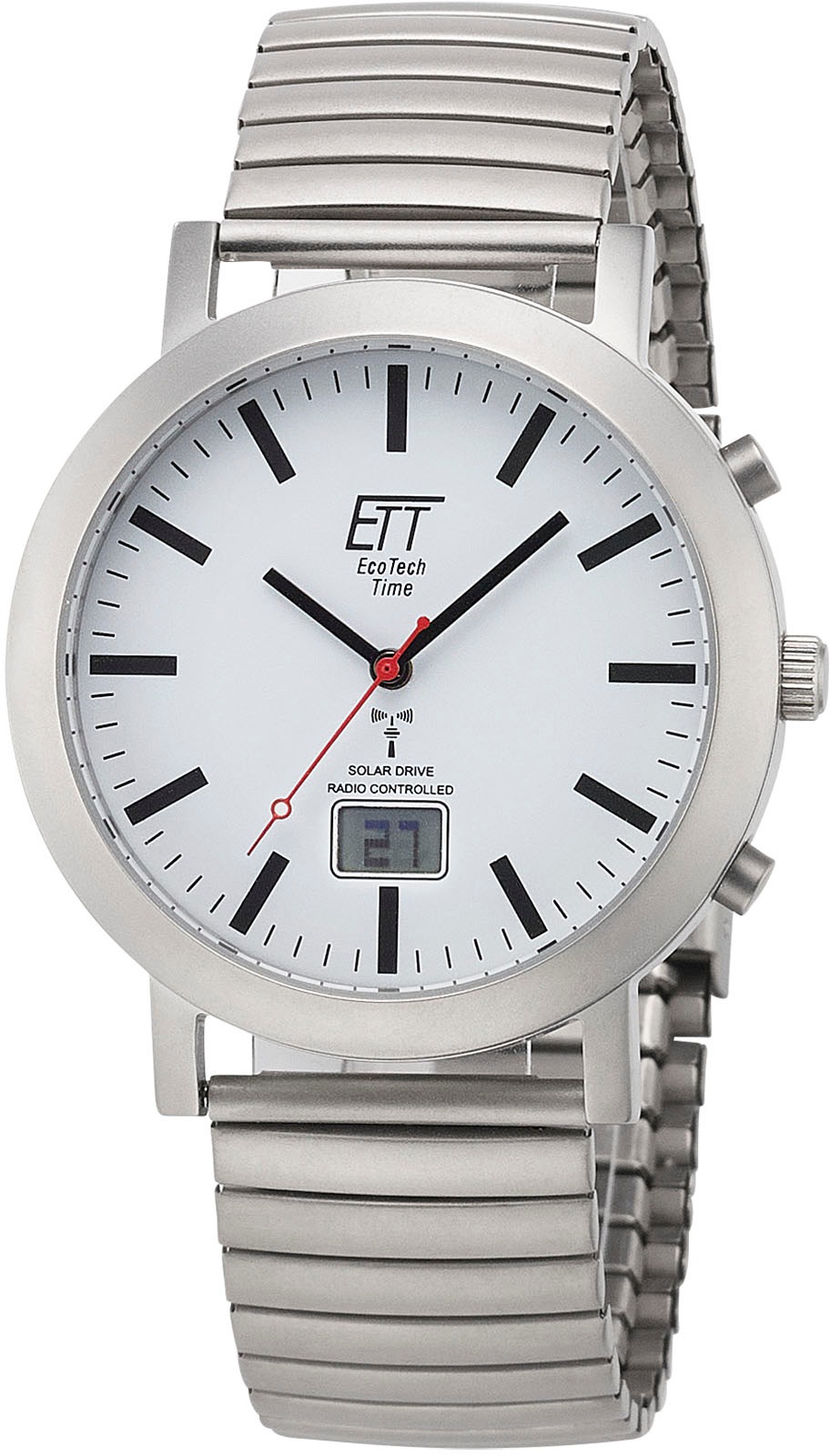 Funkuhr »Station Watch, EGS-11580-11M«, Armbanduhr, Herrenuhr, Datum, Solar