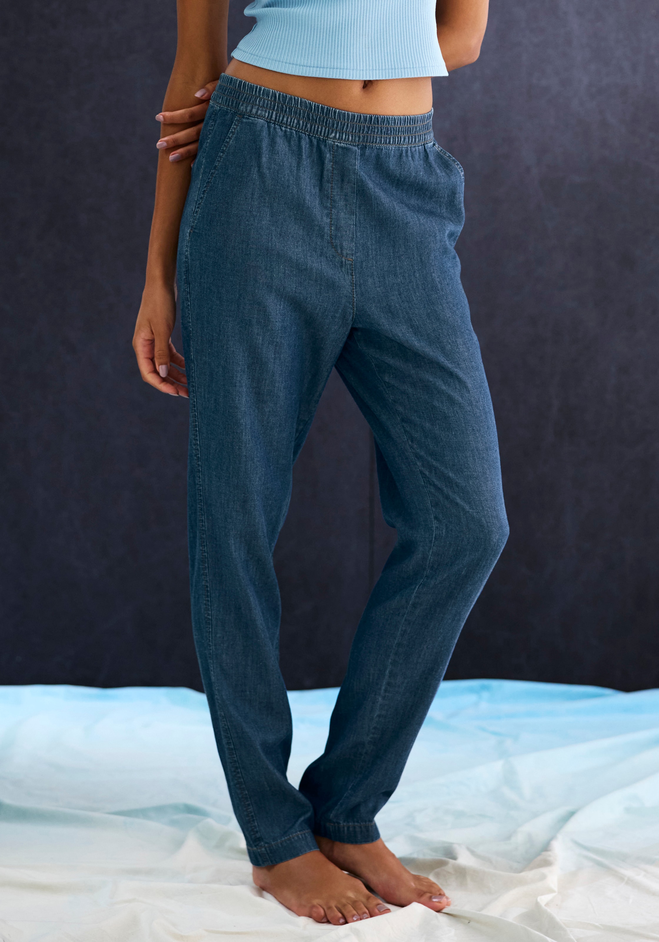 H.I.S Jogger Pants  in Denim Optik