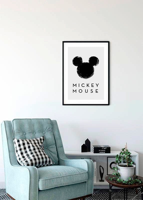 Komar Bild »Mickey Mouse Silhouette« Disney 1 Stk. tlg. Wandbild zur Dekoration im Kinderzimmer - ohne Rahmen