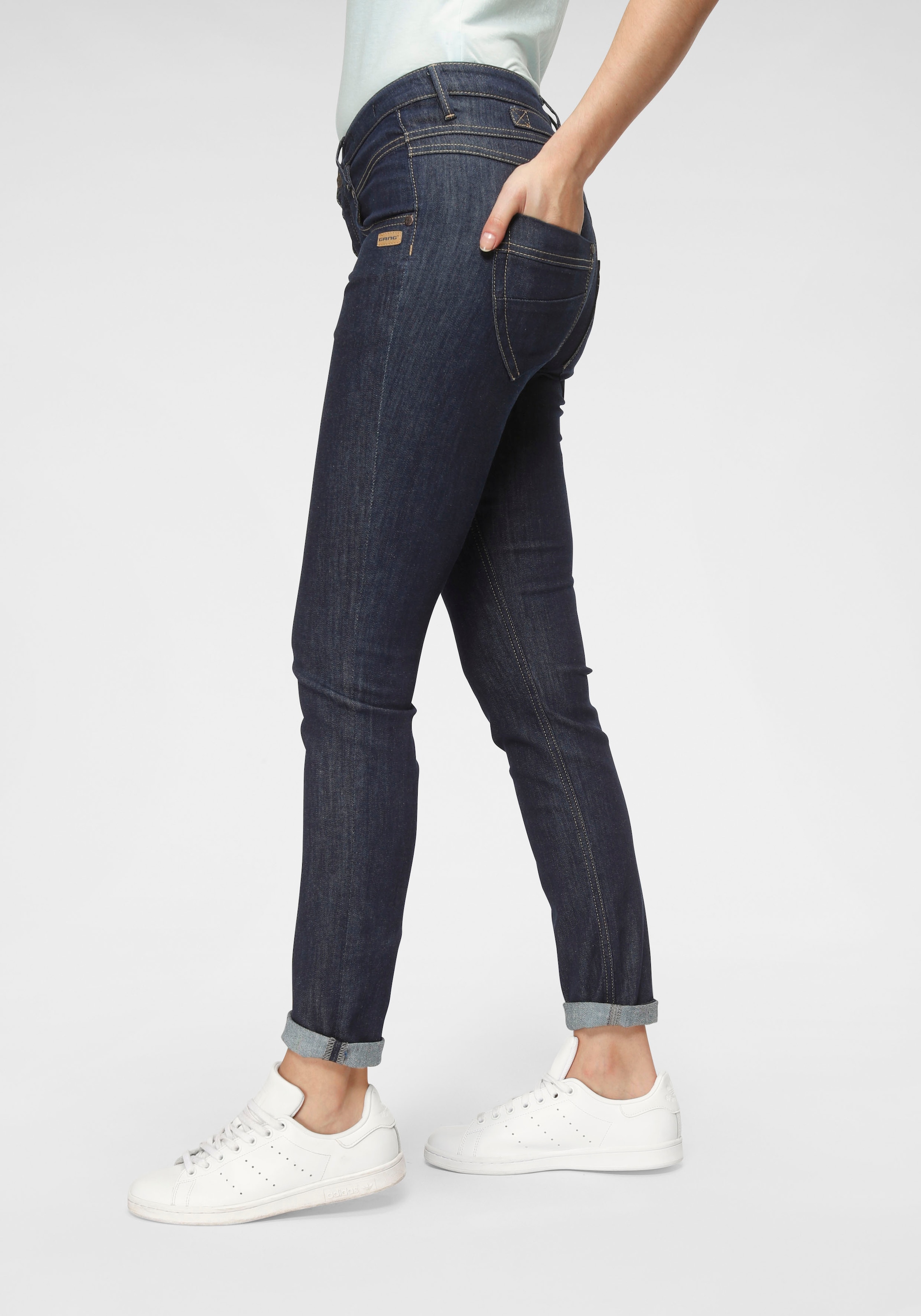 Knopfleiste mit bei OTTO GANG Skinny-fit-Jeans halb stylischer offener »94Medina«, online