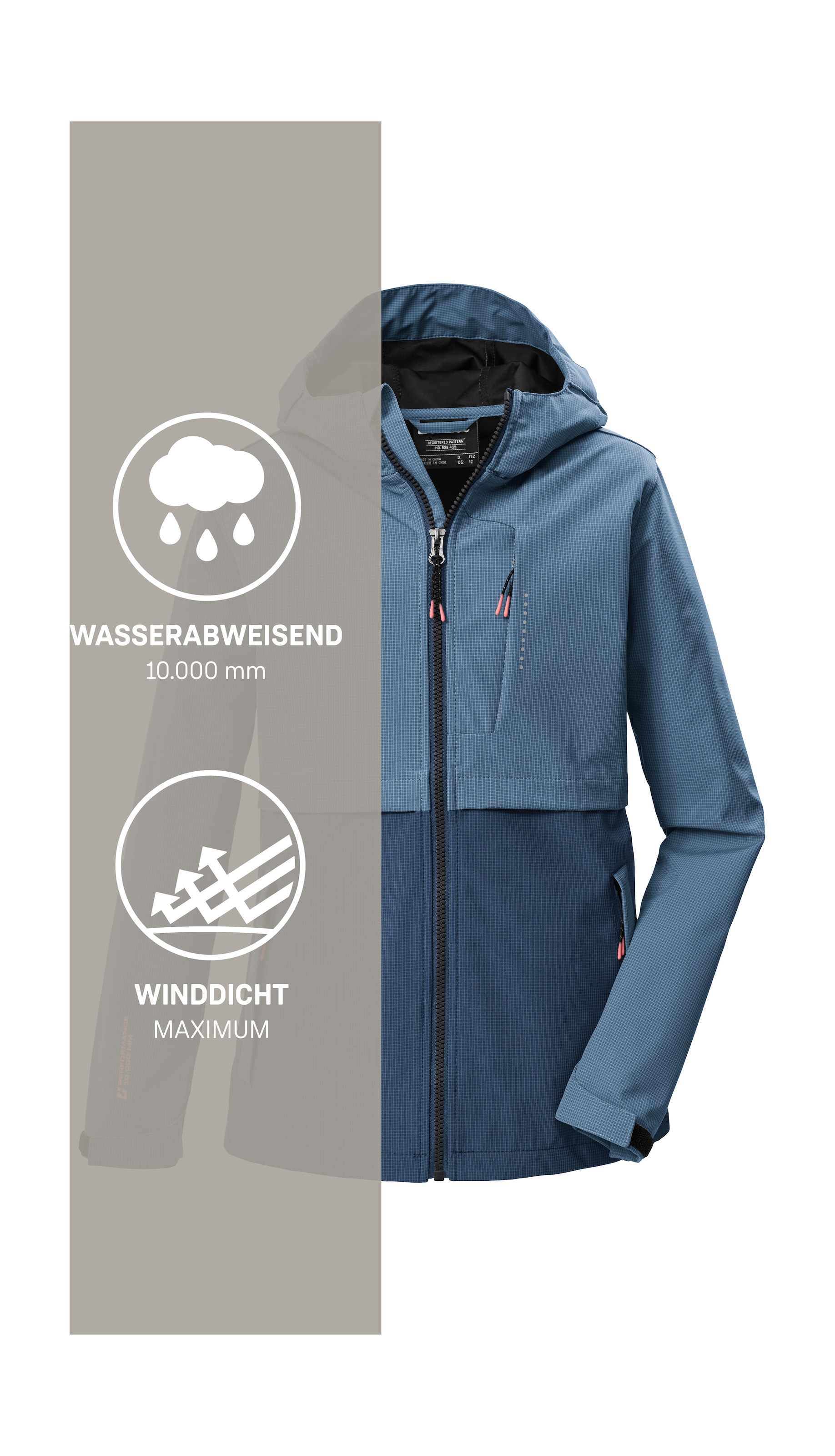 Killtec Softshelljacke »KOS 153 GRLS SFTSHLL JCKT« Winddichte, wasserabweisende Softshelljacke mit Kapuze