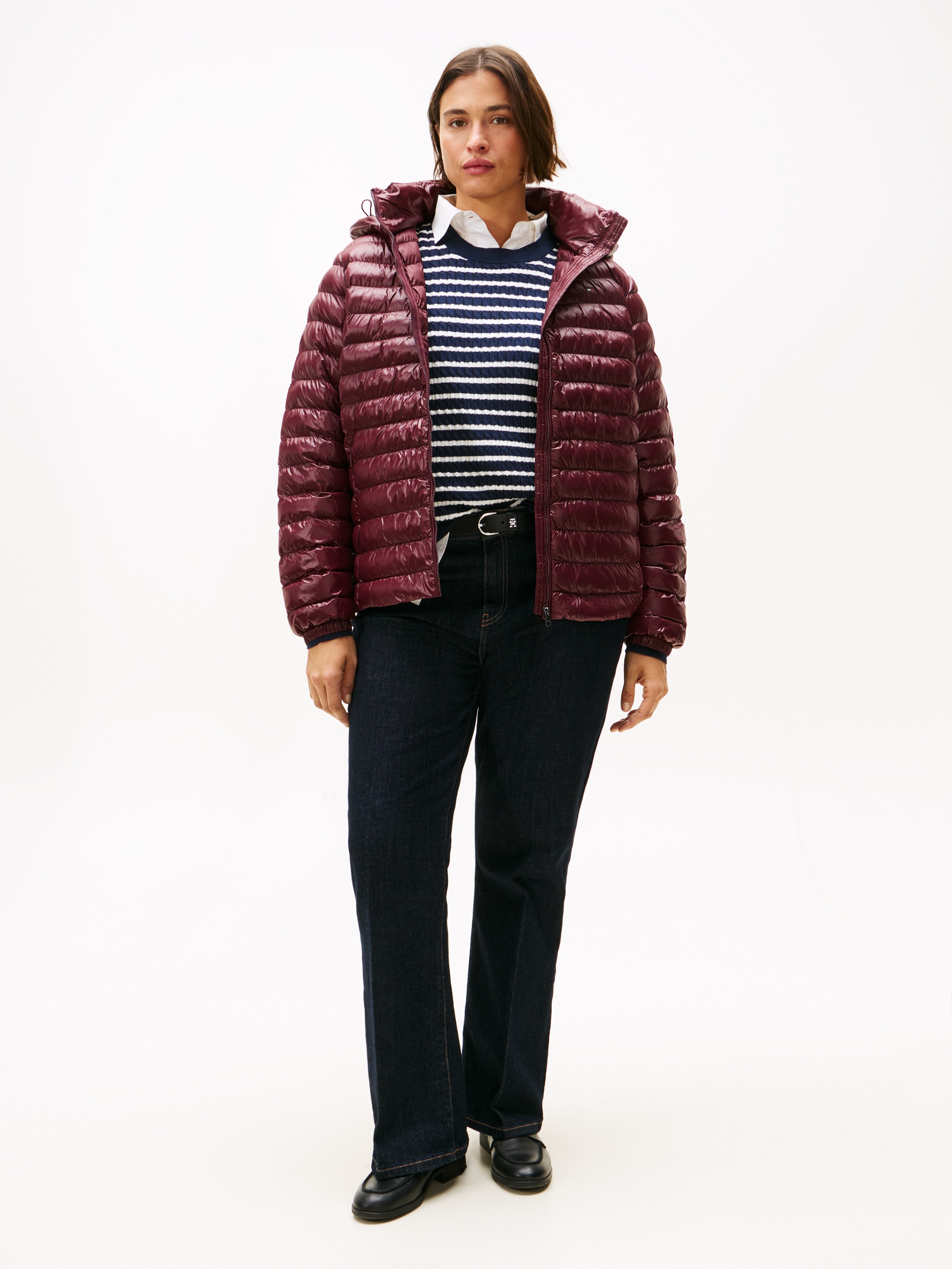 Tommy Hilfiger Curve Steppjacke »CRV LW PADDED SLIM JACKET«, mit Kapuze, in großen Größen
