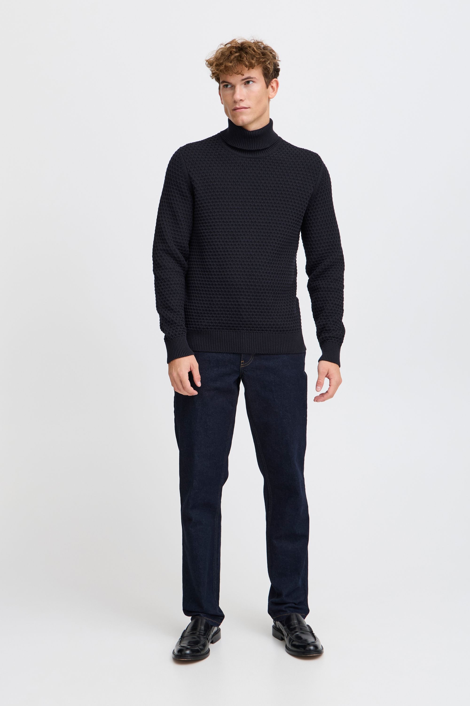 Casual Friday Strickfleece-Pullover »Strickpullover CFKARL structured roll neck knit«