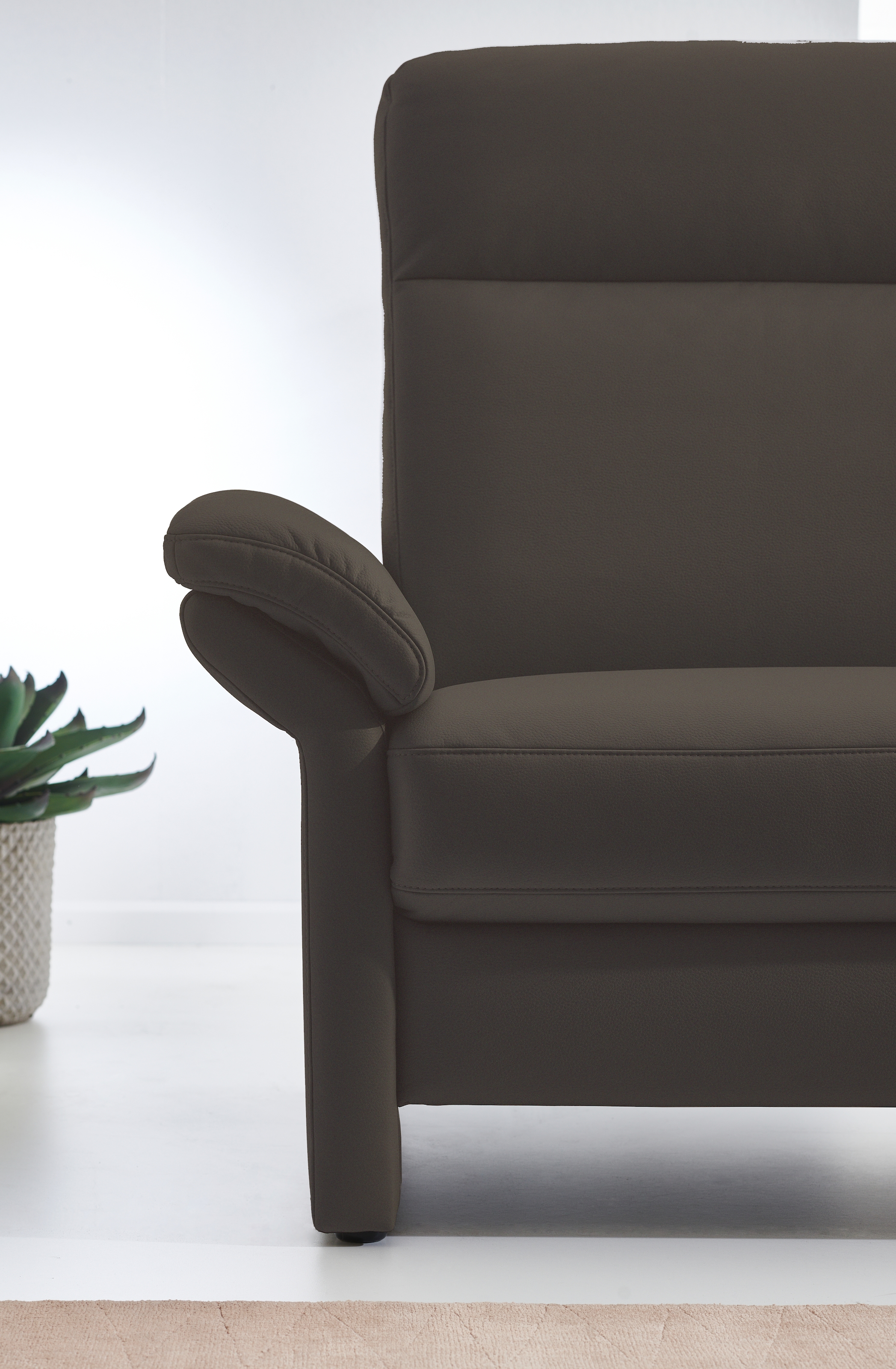 Places of Style 3-Sitzer »Senise, Breite 202 cm«, mit Armverstellung, Federkern