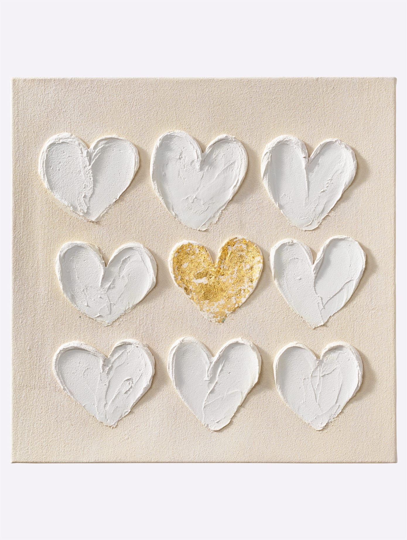 Gemälde in beige, Größe B/H/T: 40 cm x 40 cm x 3,5 cm