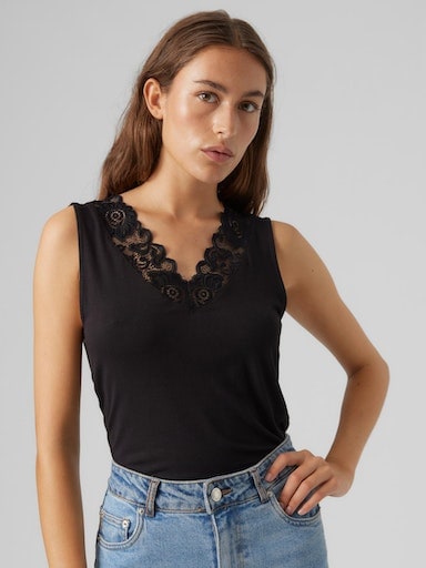 Vero Moda V-Shirt »VMROSA SL V-NECK TOP JRS NOOS«
