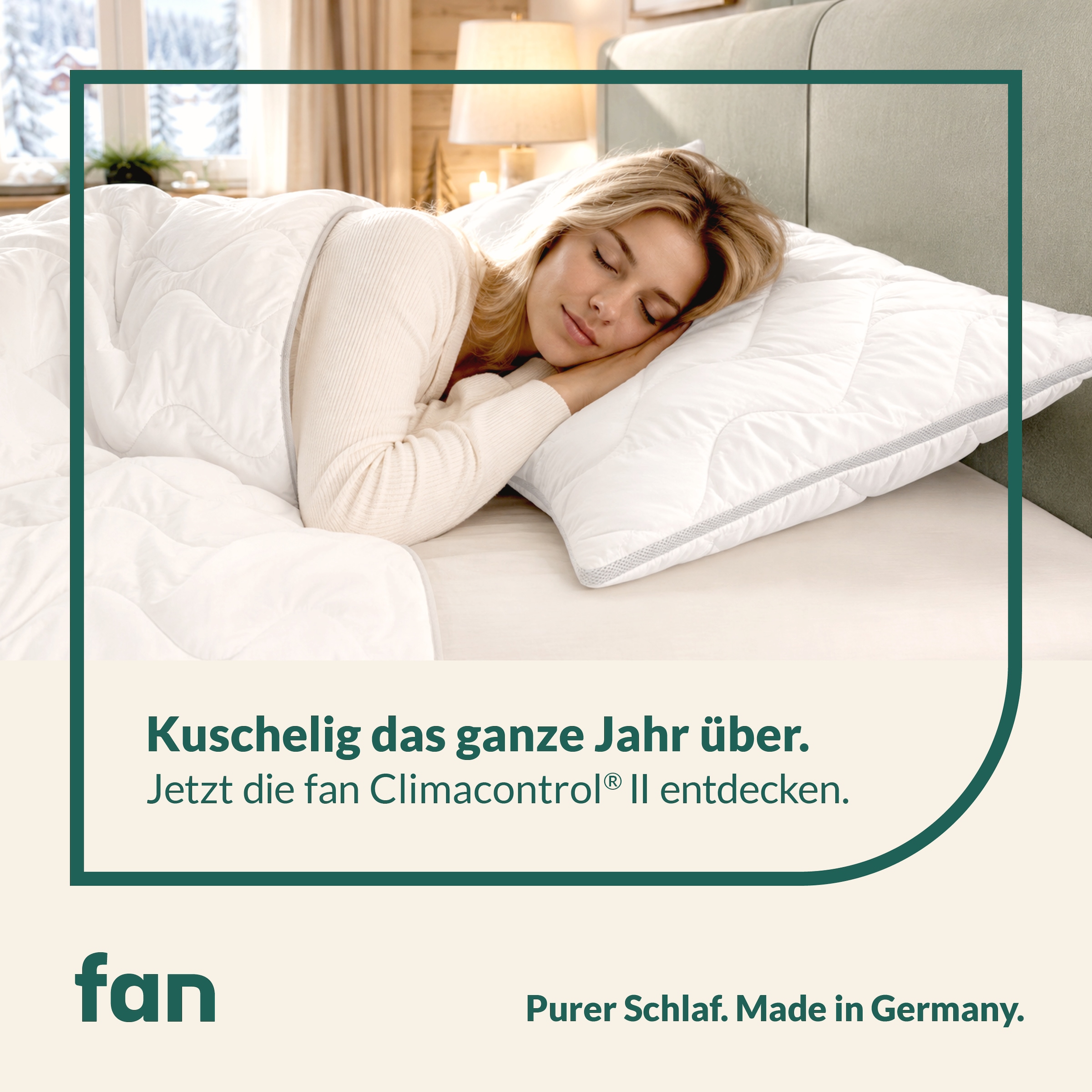 fan Microfaserkissen »Climacontrol® II m. Baumwollbezug« 1 Stk. tlg. Microfaserkopfkissen mit Lüftungsband, 40x80 oder 80x80 cm erhältlich