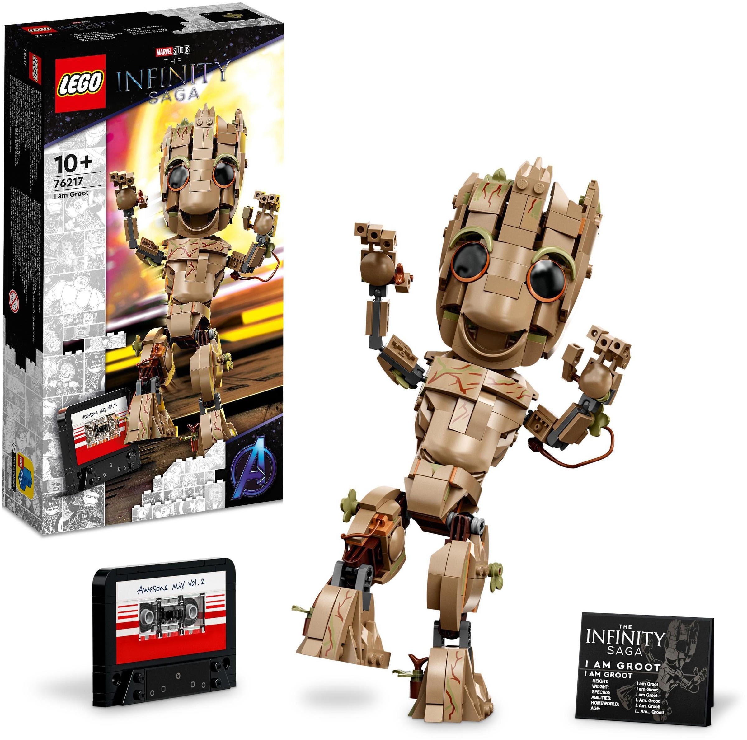 Konstruktionsspielsteine »Ich bin Groot (76217), LEGO® Marvel«, (476 St.), Made in Europe