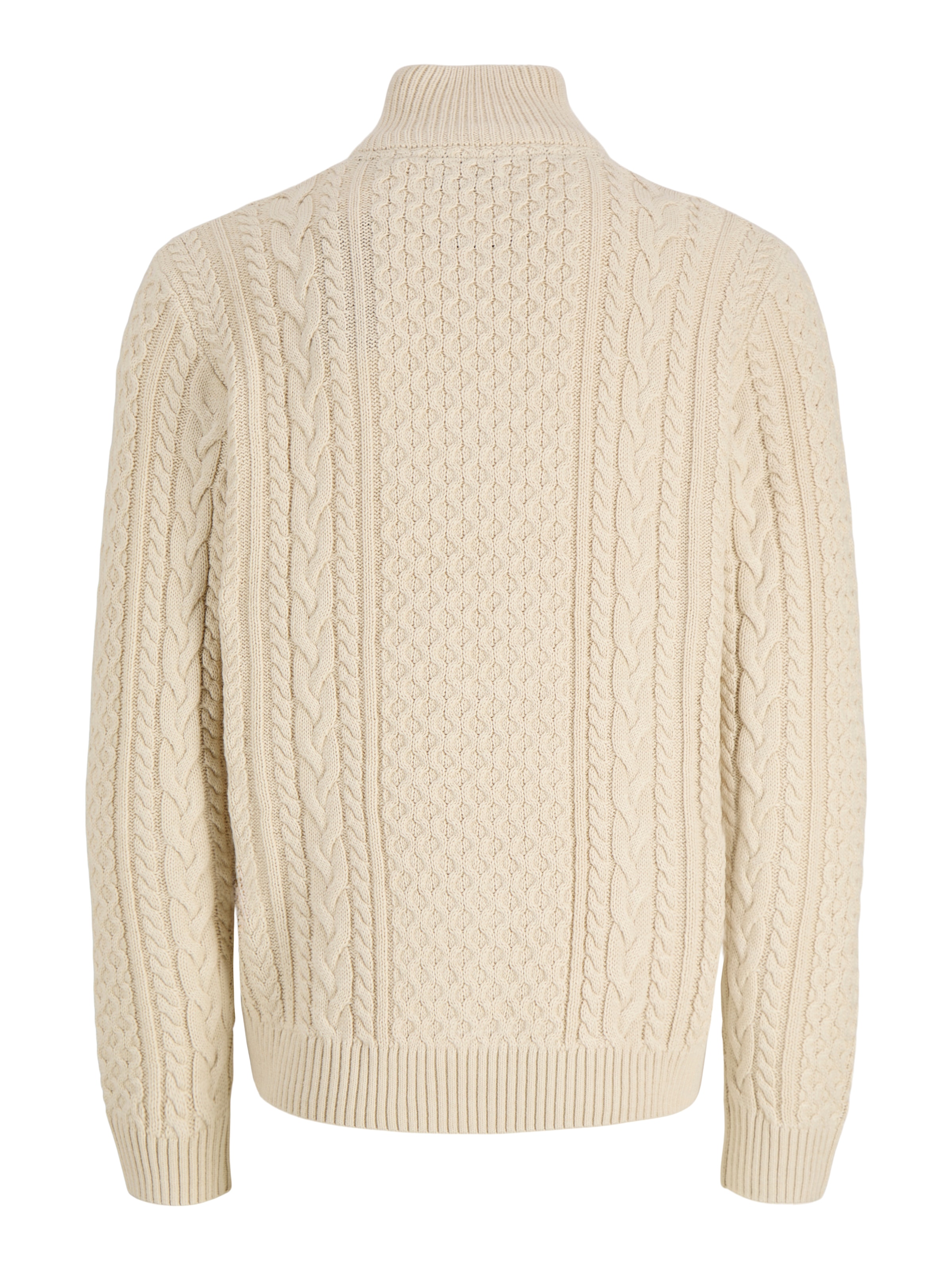 Jack & Jones Strickpullover »JPRBLUCALLUM CABLE KNIT HALF ZIP« Materialmix, regular fit