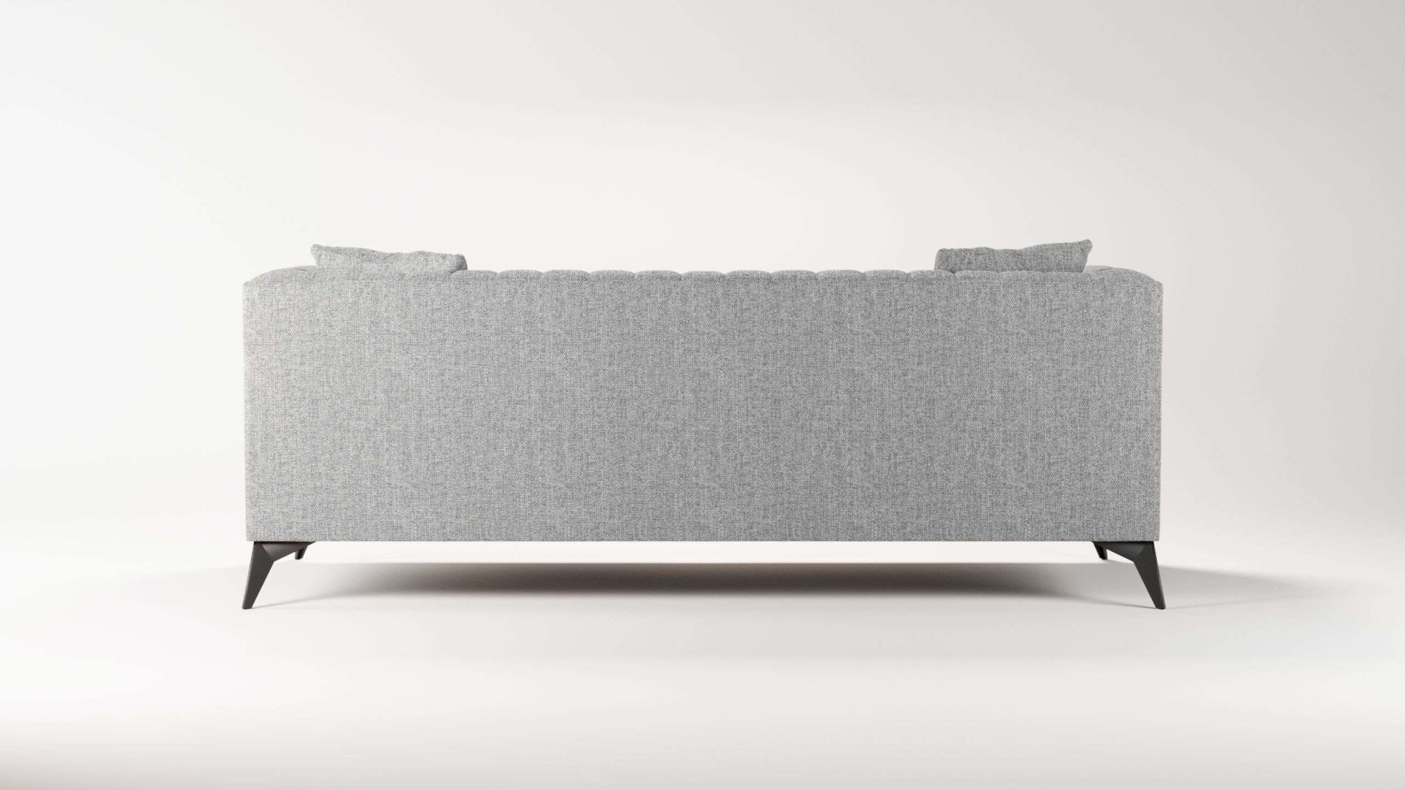 Places of Style 3-Sitzer »MATTHEW elegantes Designsofa, Maße B/T/H: 201/86/74 cm«, feine Steppung im Rückenbereich, lose Sitzkissen, incl. Zierkissen