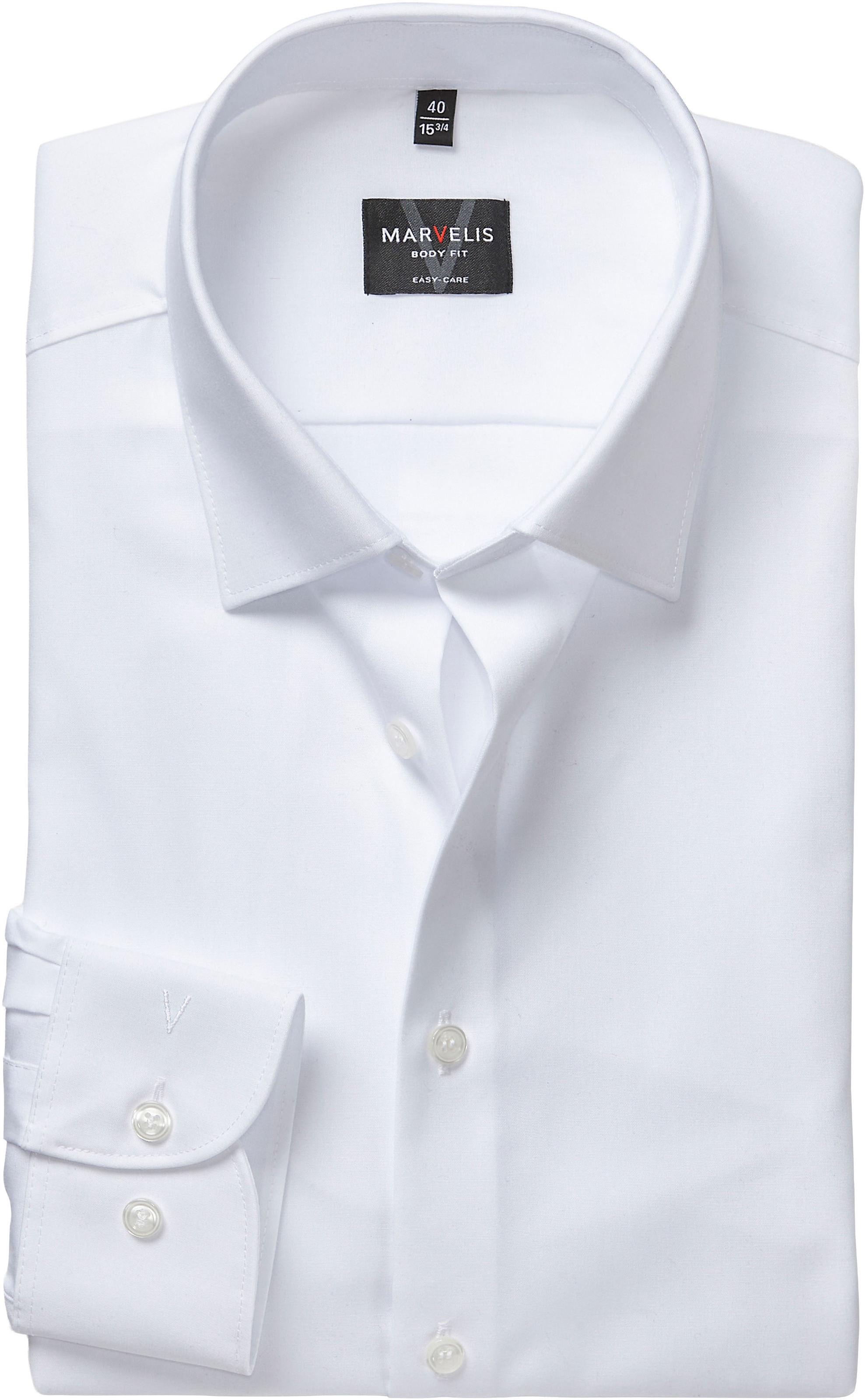 MARVELIS Langarmhemd Kentkragen, Businesshemd, körpernah