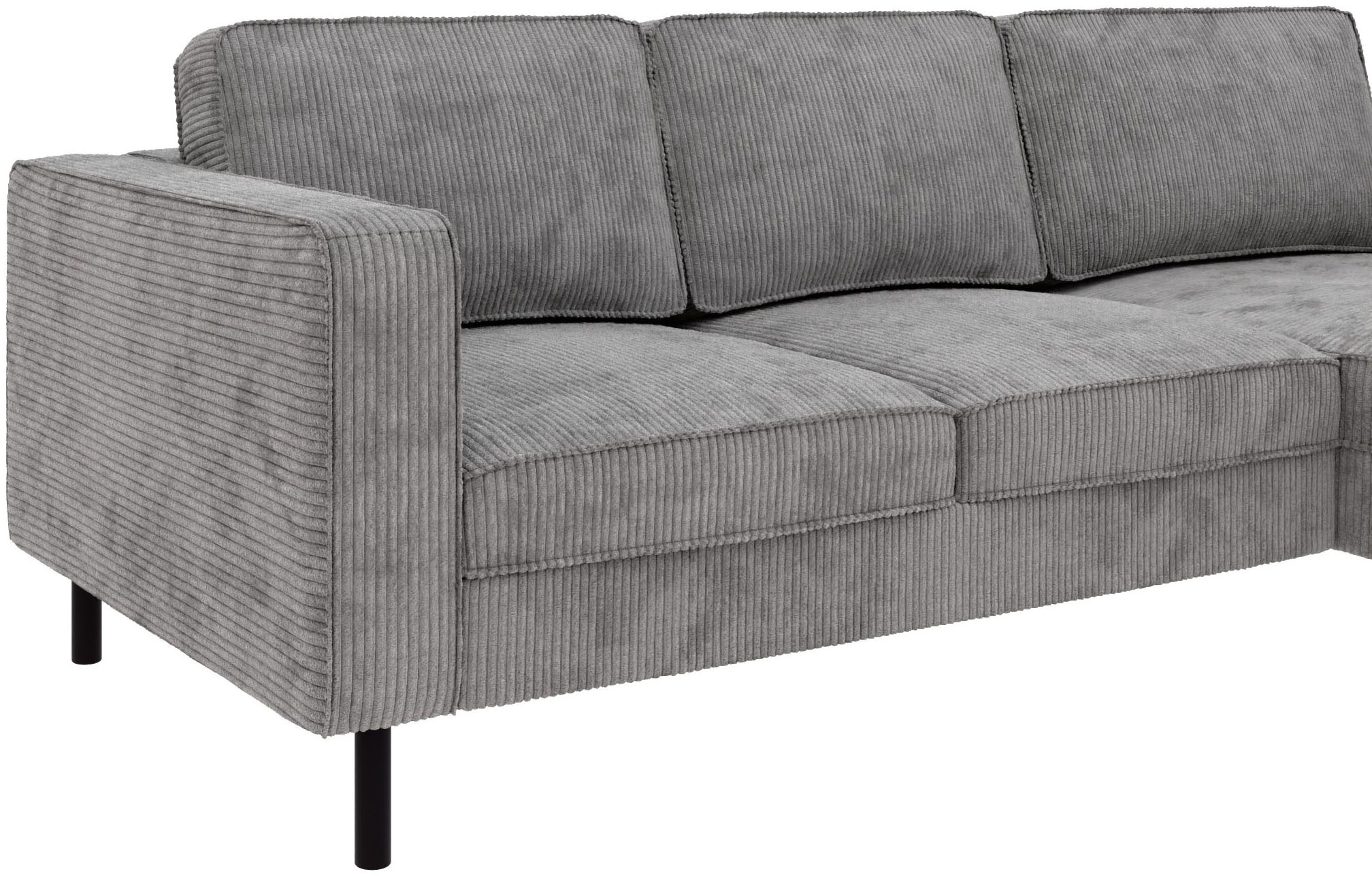 TRENDMANUFAKTUR Ecksofa »Watkins, Couch wahlweise mit Schlaffunktion & Bettkasten, auch in Cord«, Recamiere beidseitig montierbar, Breite 232 cm