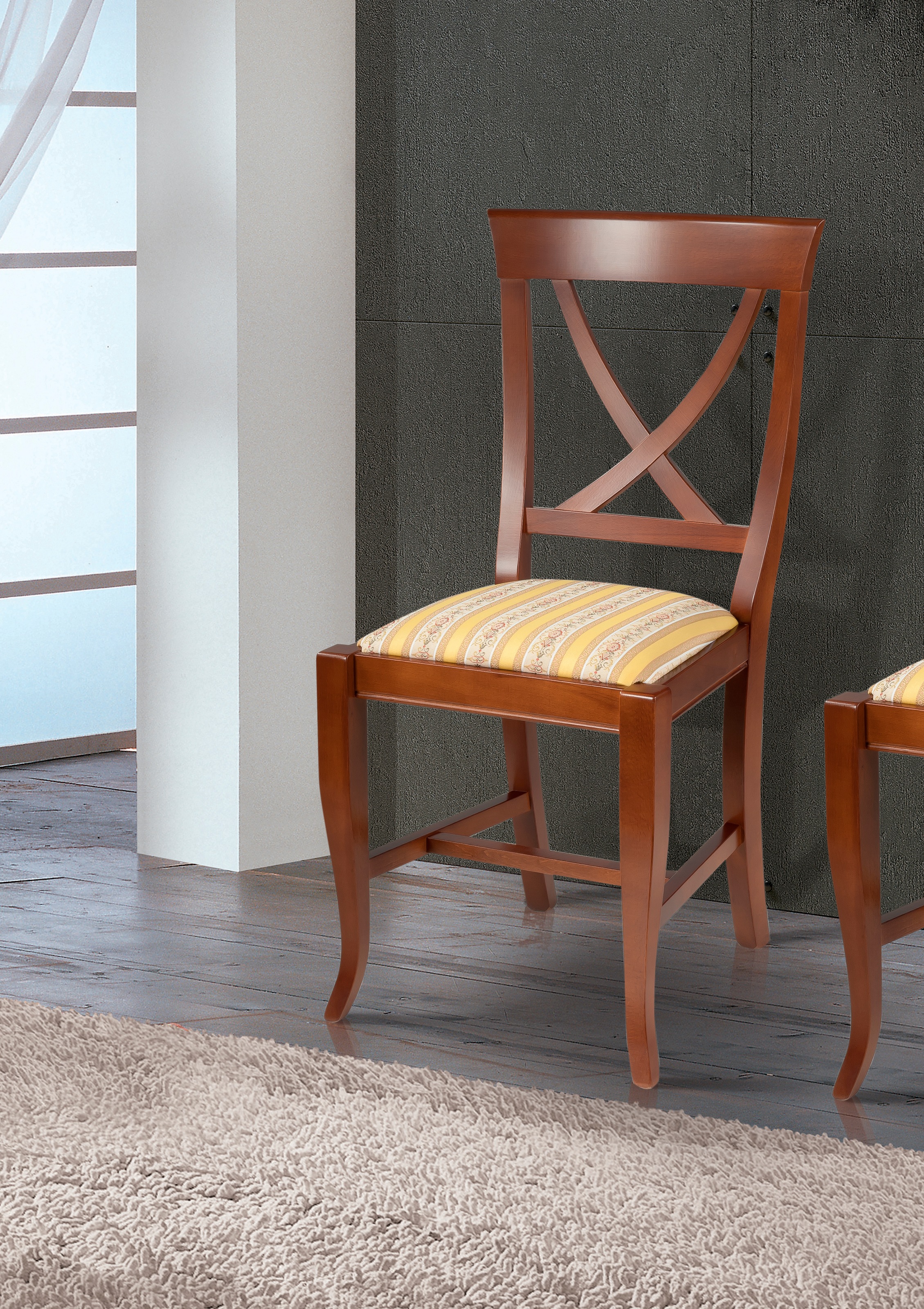 DELAVITA 4-Fußstuhl »Sofia«, 1 St., Baumwolle-Polyester, Breite 44 cm