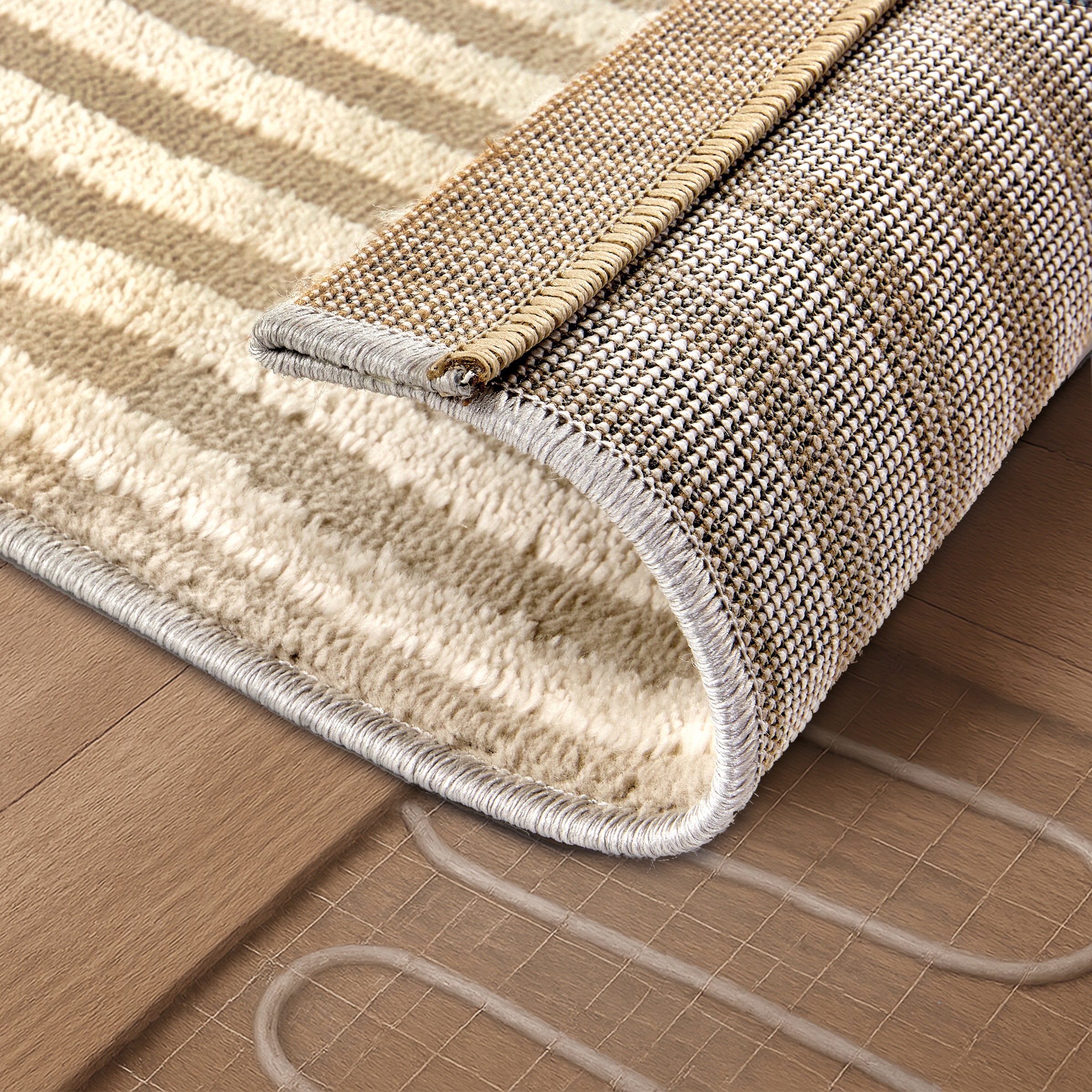 ASTRA Teppich »Jules 253« rechteckig 8 mm Höhe Hoch Tief Struktur, Kurzflor, Wohnzimmer, Schlafzimmer