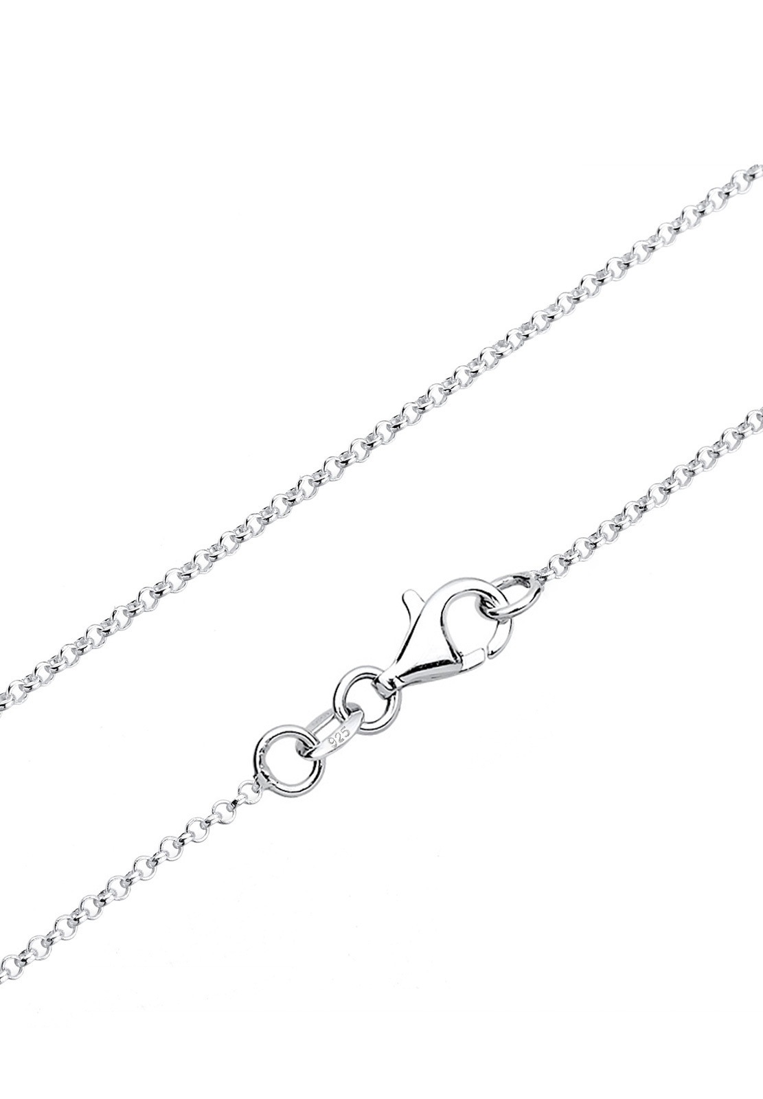Elli Lange Kette »Halskette Perlmuttscheibe Ornament Zirkonia 925 Silber«