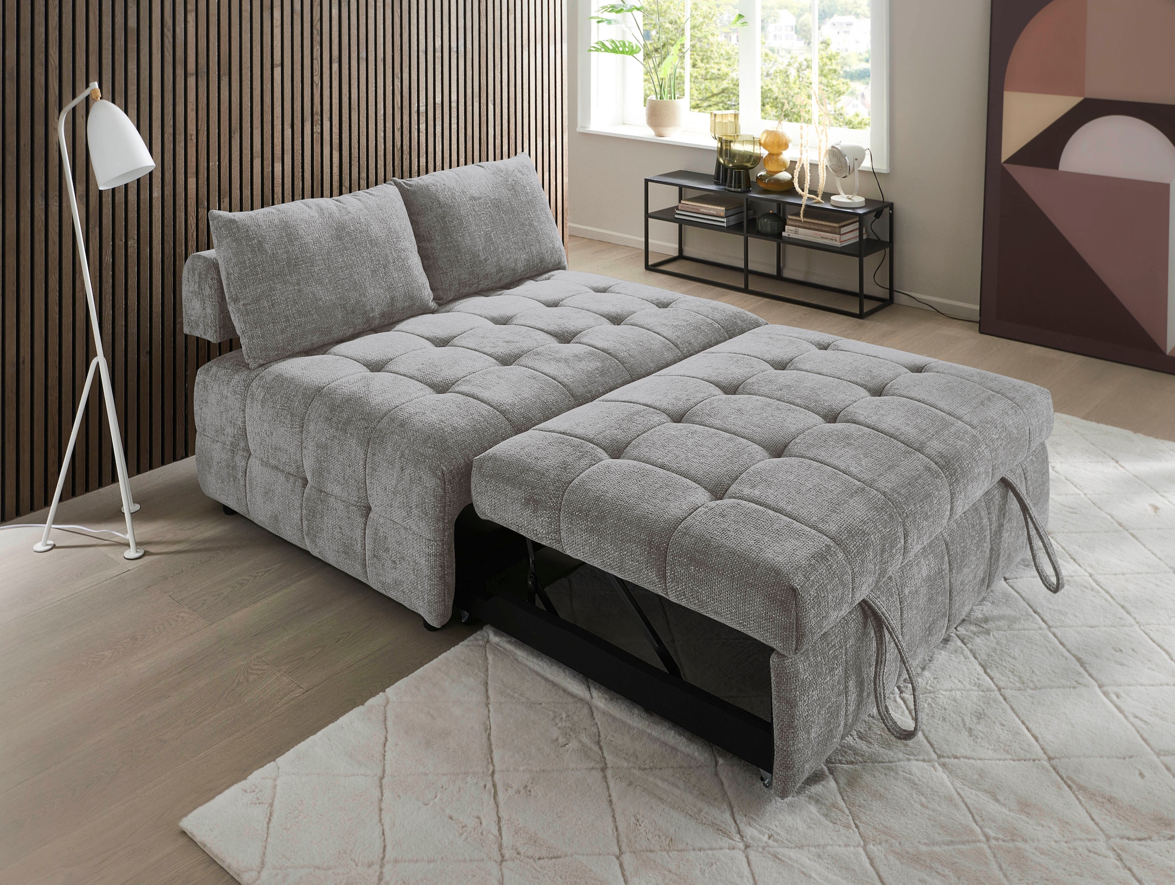 ATLANTIC home collection Schlafsofa 2-Sitzer Schlafsofa mit Sitztiefenverstellung (2x)