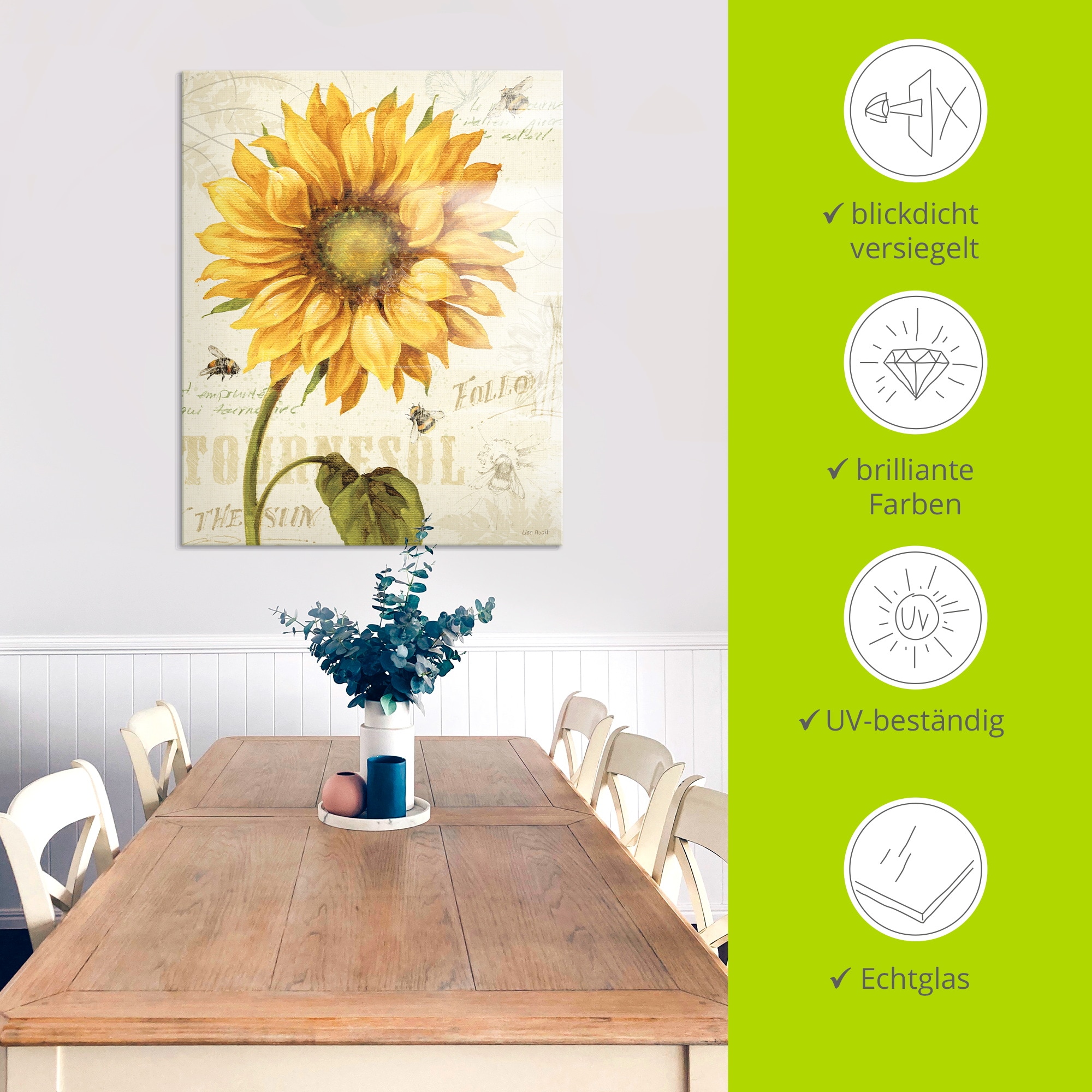 Artland Glasbild »Under the Sun I« 1 Stk. tlg. in verschiedenen Größen